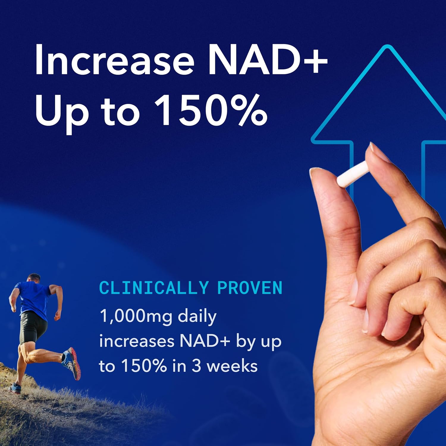 TRU NIAGEN Patented Extra Strength NAD Supplement for Brain Function, Anti Aging, Cell Regeneration | Supports Cellular Energy | Nicotinamide Riboside (NR) | 30-1000mg Servings (2x500mg, Take 2 Daily) - Image 4