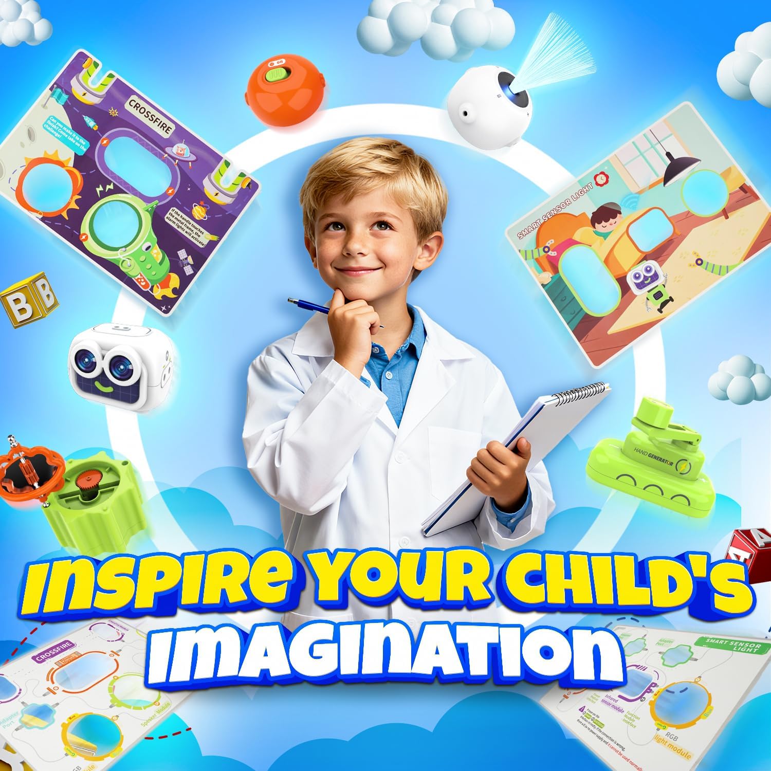 SMILESSKIDDO Science Kits for Kids | STEM Toys for Kid, Electronics Exploration Kit, Over 300 Projects, 16 Circuit Parts, STEM Toy Educational Gifts for Kid Boys Girls Ages 3 4 5 6 7 8 9 10 11 12 - Image 5