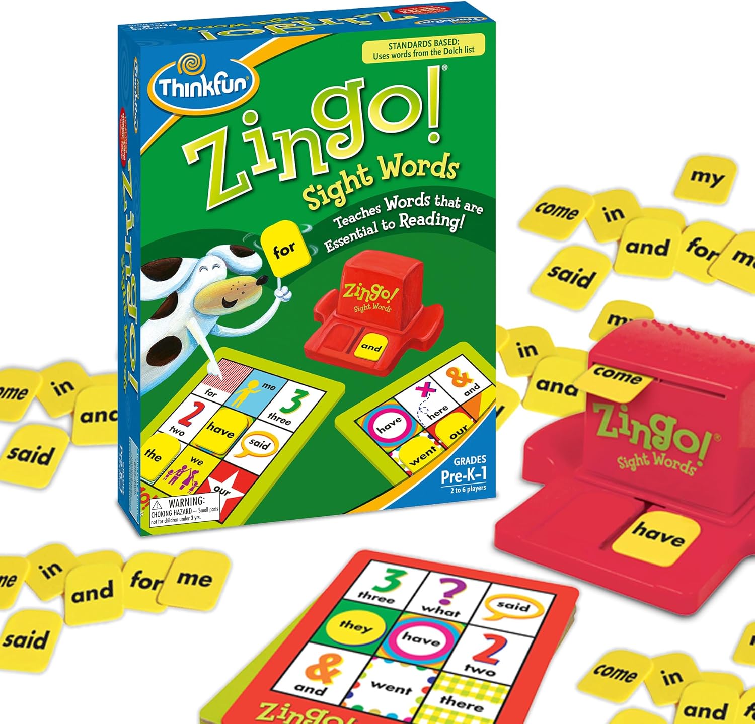 ThinkFun Zingo Sight Words Award Winning Early Reading Game for Pre-K to 2nd Grade – Toy of the Year Finalist, A Fun and Educational Game Developed by Educators for Boys and Girls ThinkFun Zingo Sight Words Award Winning Early Reading Game for Pre-K to 2nd Grade – Toy of the Year Finalist, A Fun and Educational Game Developed by Educators for Boys and Girls
