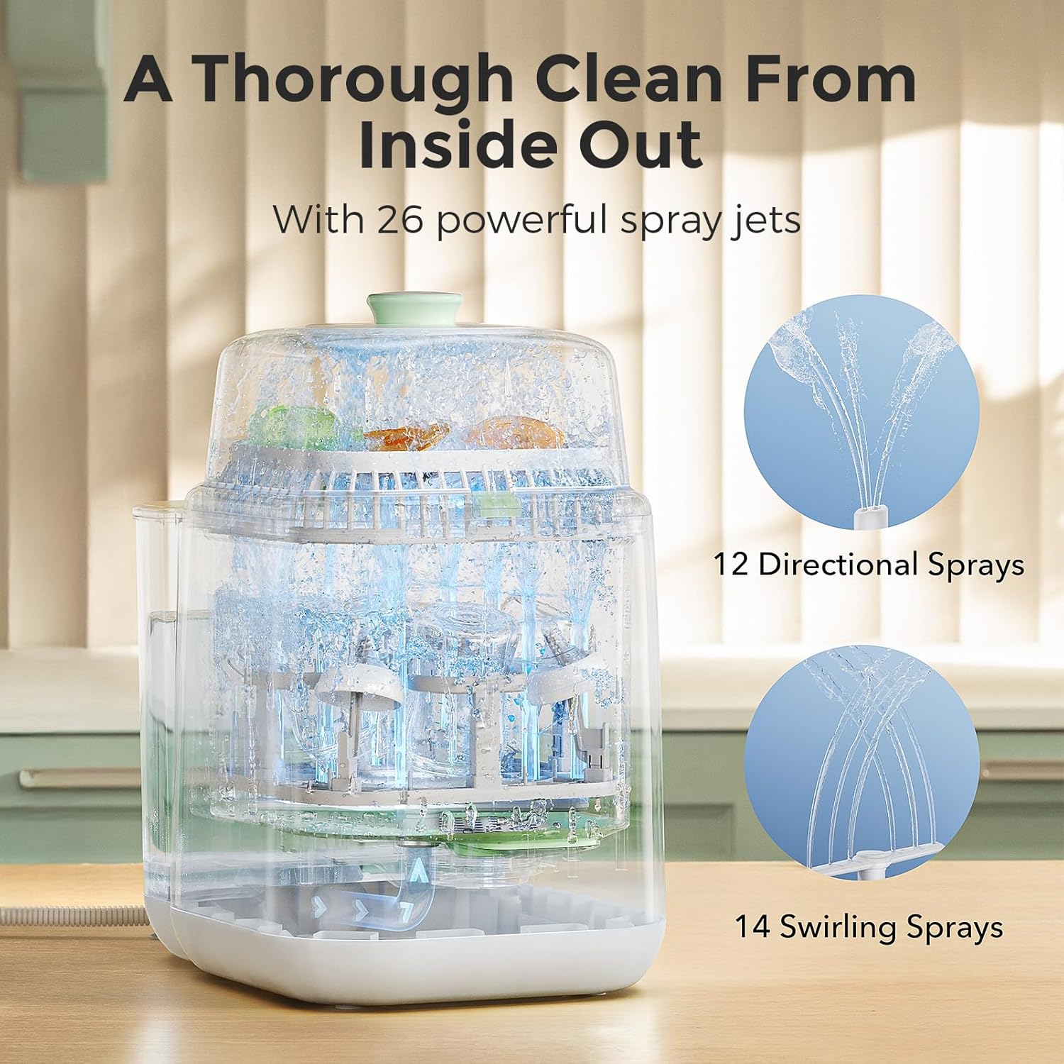 Momcozy KleanPal Pro Baby Bottle Washer, Sterilizer & Dryer - All-in-One Cleaning Machine for Bottles, Pump Parts & Baby Essentials - Time-Saving & Effortless Care - Image 3