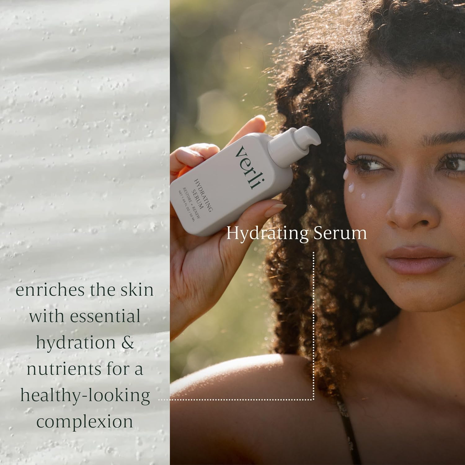 Verli Hydrating Face Serum with Snow Mushroom & Beta-Glucan | Moisturizing Botanical Skincare for Skin Barrier Repair & Plumping | Clean Daily Face Serum | Hyaluronic Acid Alternative, 1.69 fl oz - Image 4