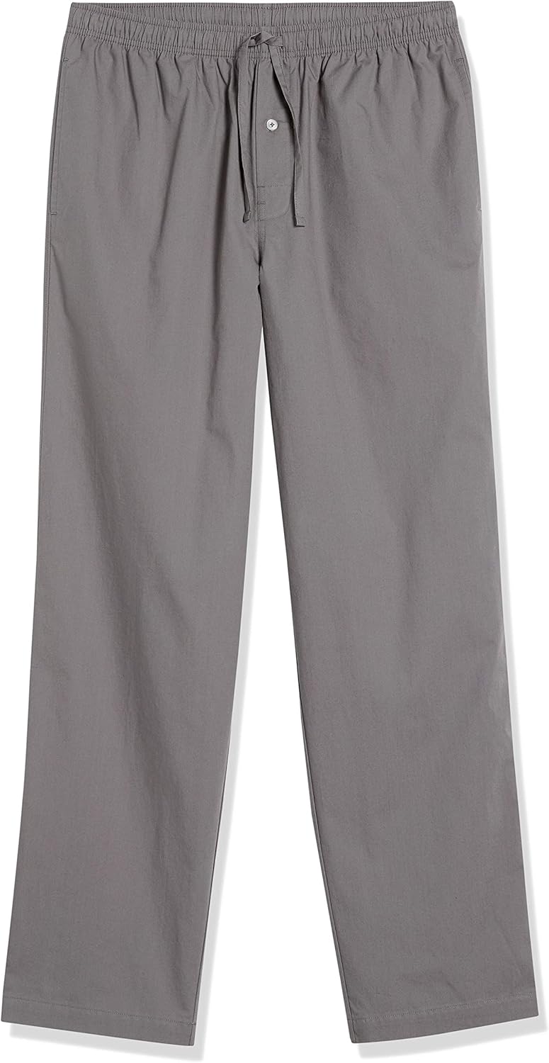 Amazon Essentials Men's Cotton Poplin Straight-Fit Pajama Pants with Drawstring Elastic Waist - Image 10