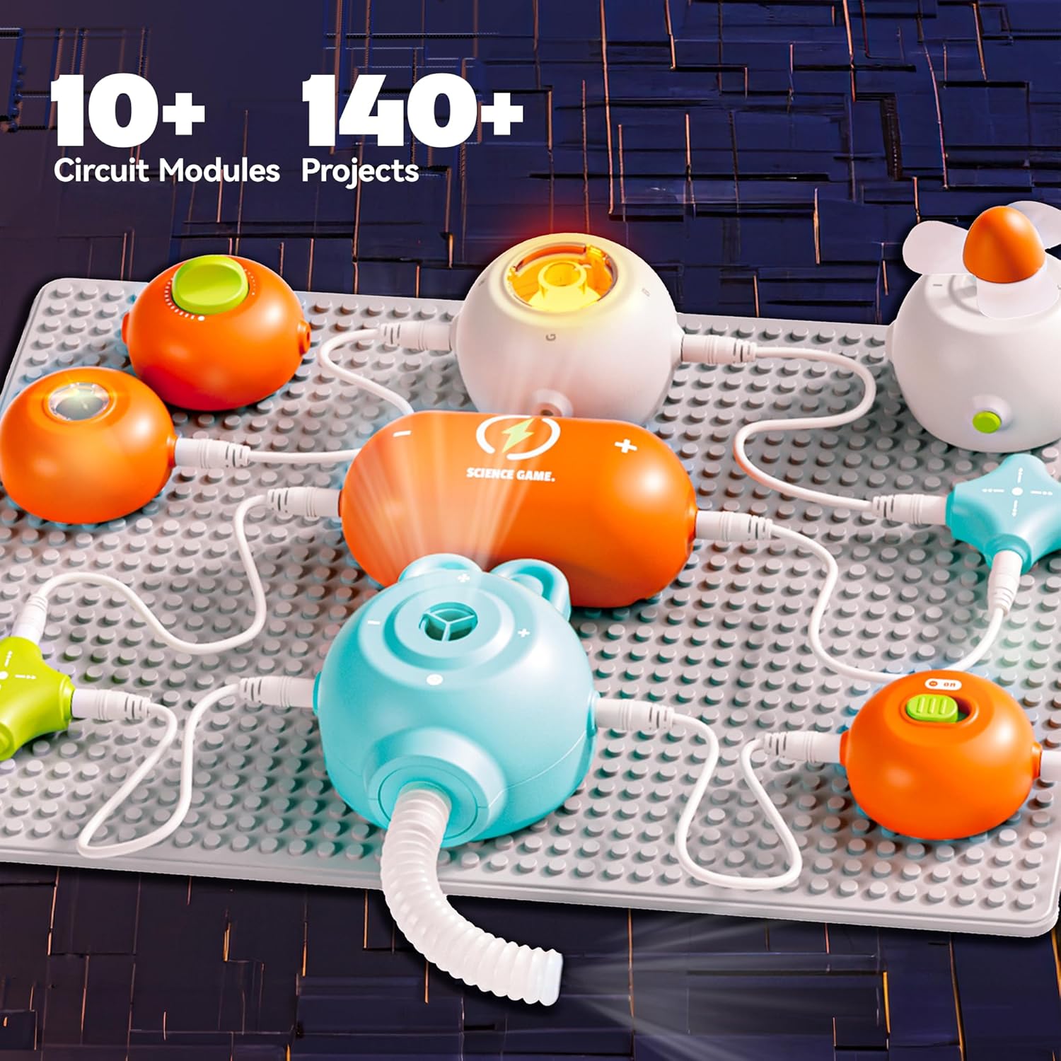 Science Kits for Kids - STEM Kits for Kids, Electronics Exploration Kit, 140+ Projects, 10+ Circuit Parts, STEM Educational Toy Gifts for Kid Boys Girls Ages 3 4 5 6 7 8 9 10 11 12 - Image 2