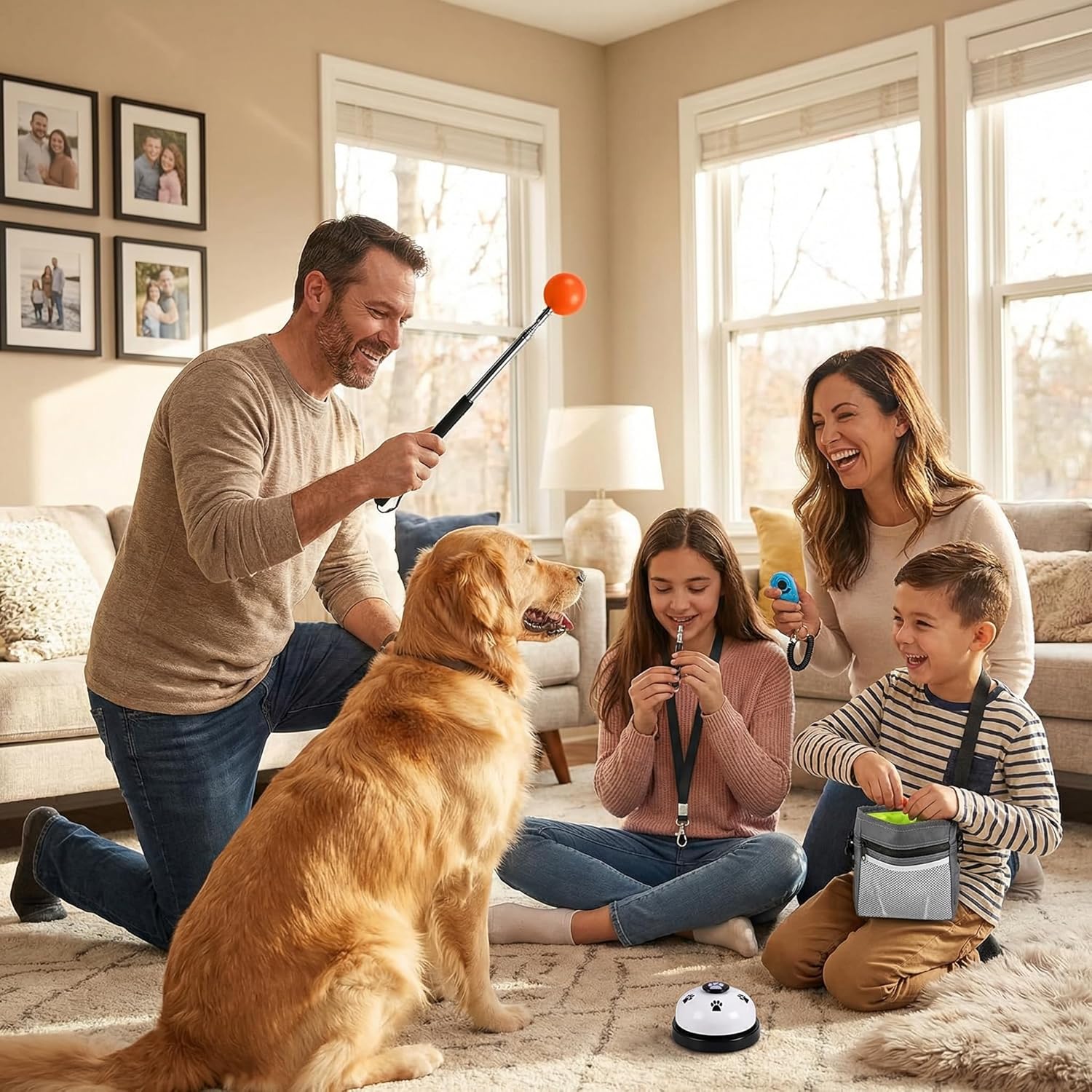 Pet Training Kit -Target Stick,Training Clicker,Whistle,Bell,Treat Pouch- Dog Training Equipment Tools, Agility Training Lure Course For Dogs,Cat Toilet Trainer Kit, Kitten Puppy Behavior Aids Trick - Image 9