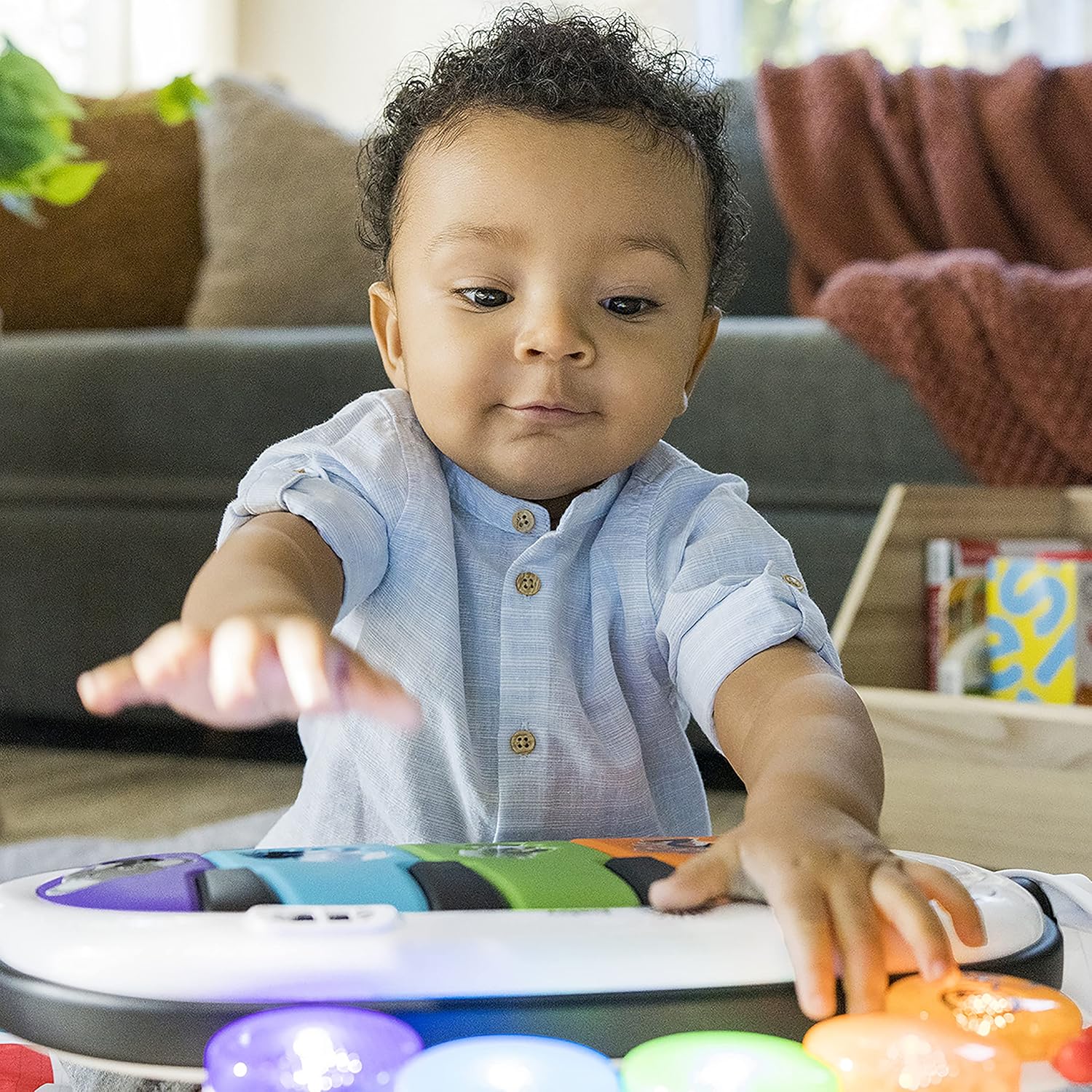 Baby Einstein 4-in-1 Kickin' Tunes Music and Language Play Gym and Piano Tummy Time Activity Mat - Image 2