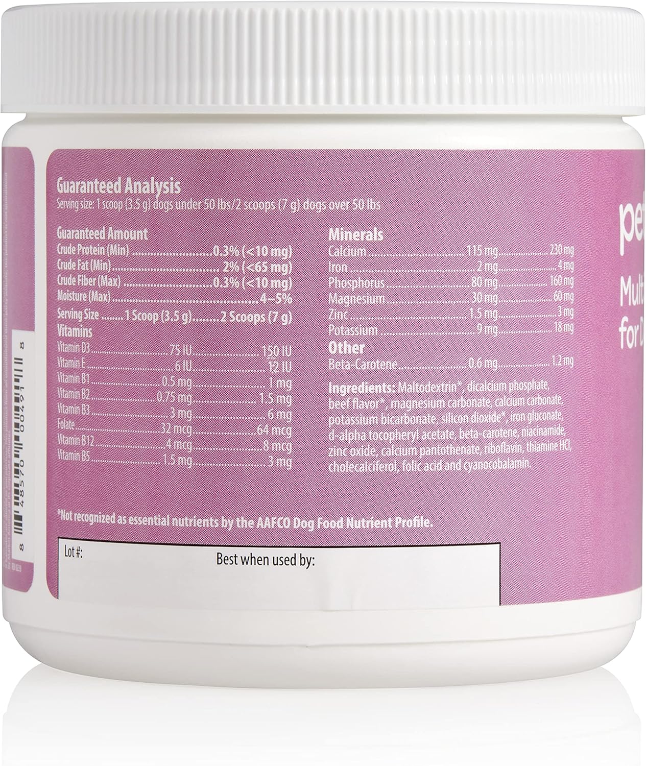 Pet Health Multivitamin for Dogs – Daily Vitamins & Minerals for Skin, Coat, Immune & Energy Support – Beef Flavor Powder – Adult Dogs, All Breeds – Approx. 90 Servings - Image 3
