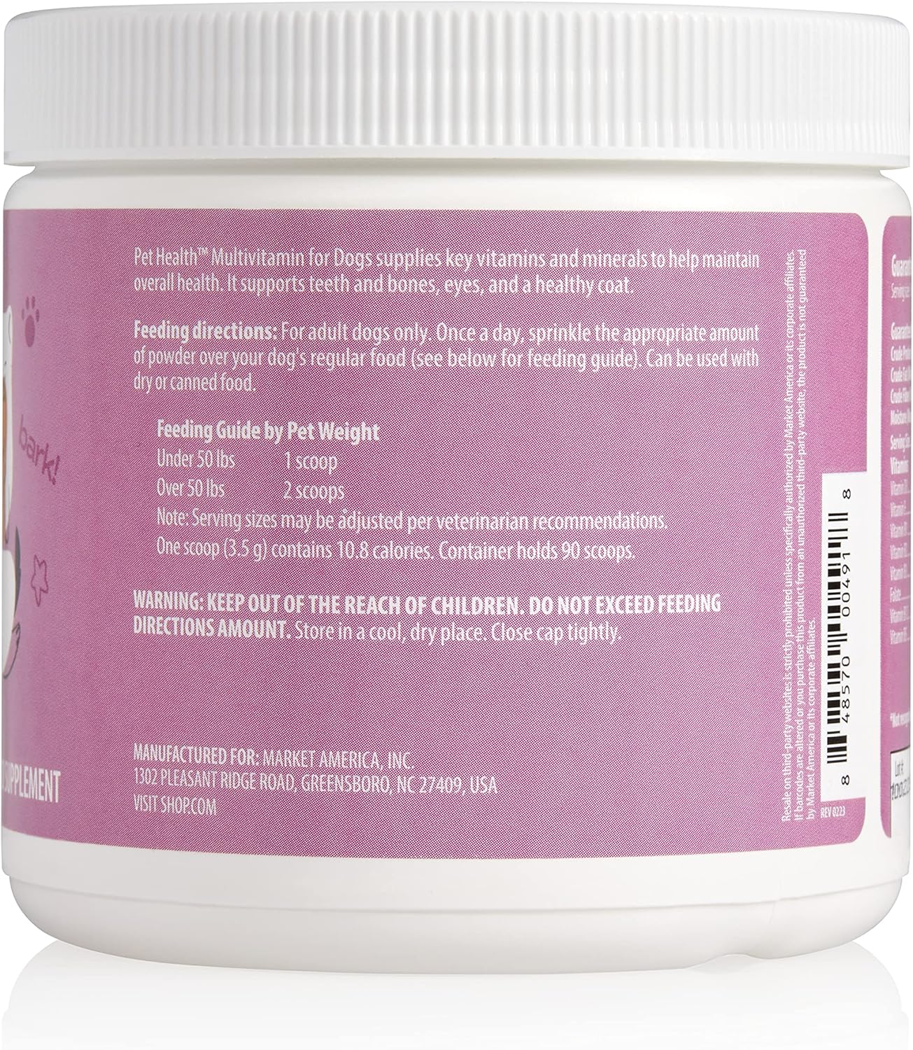 Pet Health Multivitamin for Dogs – Daily Vitamins & Minerals for Skin, Coat, Immune & Energy Support – Beef Flavor Powder – Adult Dogs, All Breeds – Approx. 90 Servings - Image 5