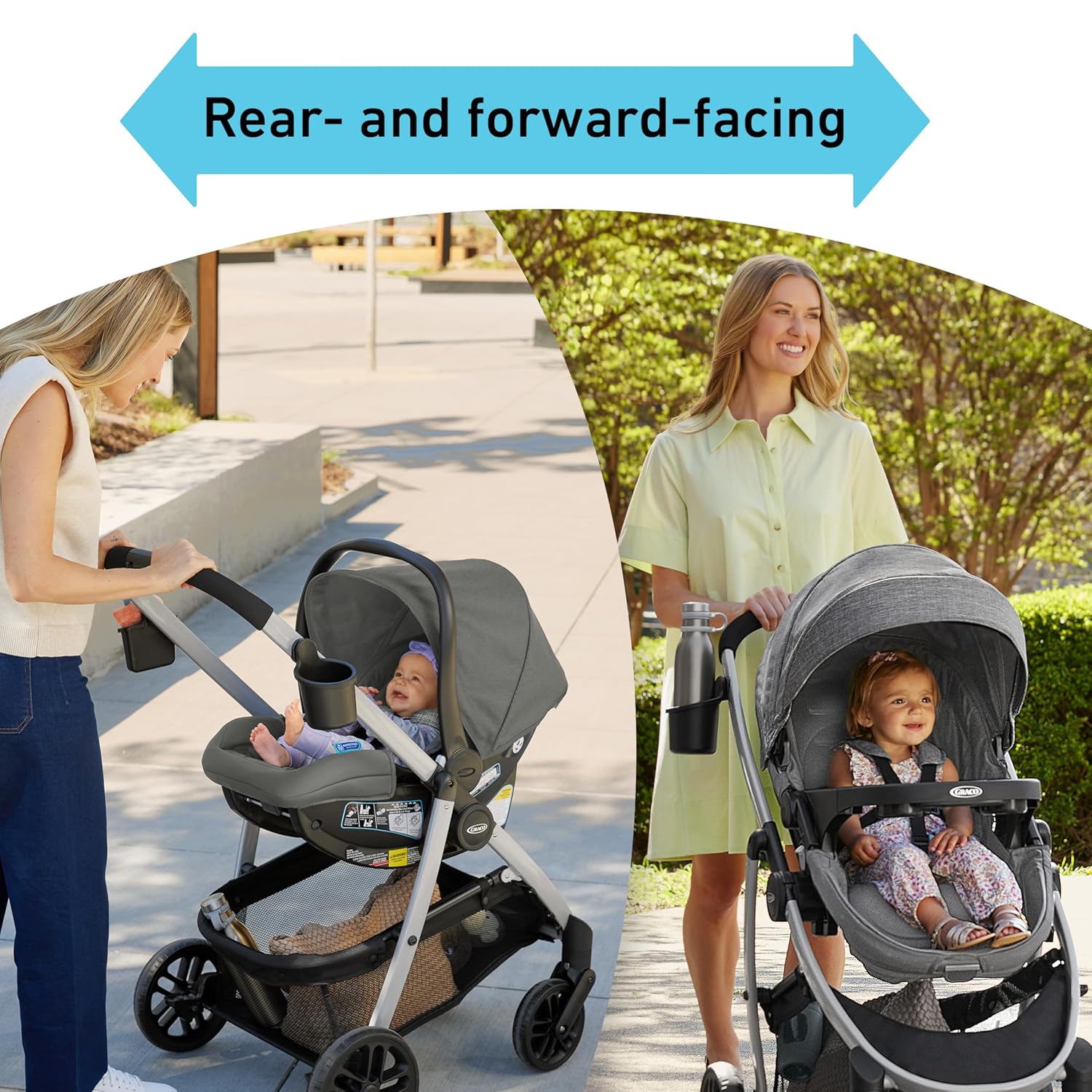 Graco Modes Pramette Travel System, Car Seat and Stroller Combo, Includes SnugRide LX Infant Car Seat and Baby Stroller, 3 Modes: Car Seat Carrier, Pramette, Toddler Stroller, Ellington - Image 3