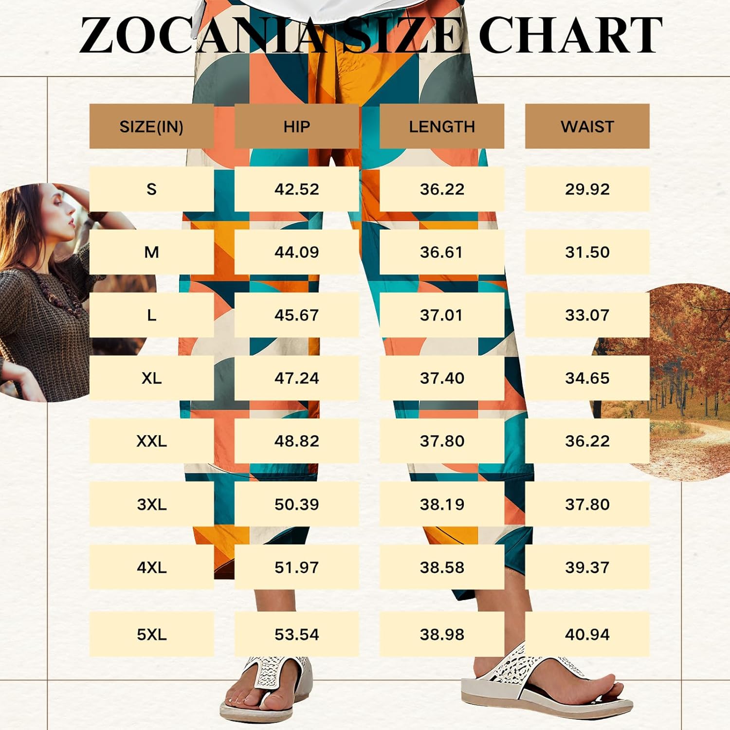 ZOCANIA Lightweight Pants for Summer Funny Print Womens High Waisted Loose with Pocket Cropped Women Pants Dressy Casual - Image 2