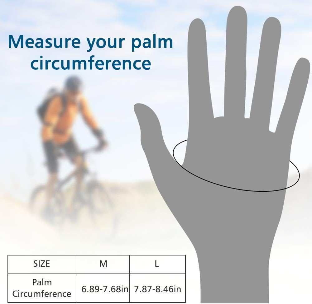 Accmor Cycling Gloves for Women Men, Half Finger Bike Gloves, Road Bicycle Gloves, Shock-Absorbing Anti-Slip Breathable Motorcycle Mountain Bike Gloves for Men Women Adults - Image 9
