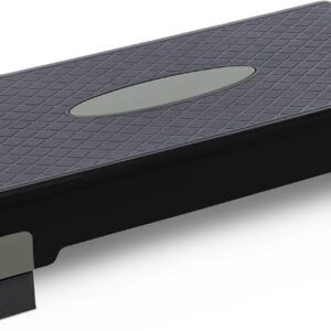 Amazon Basics Aerobic Exercise Step Platform, Adjustable Workout Stepper for Home Fitness, 27″, Black/Grey