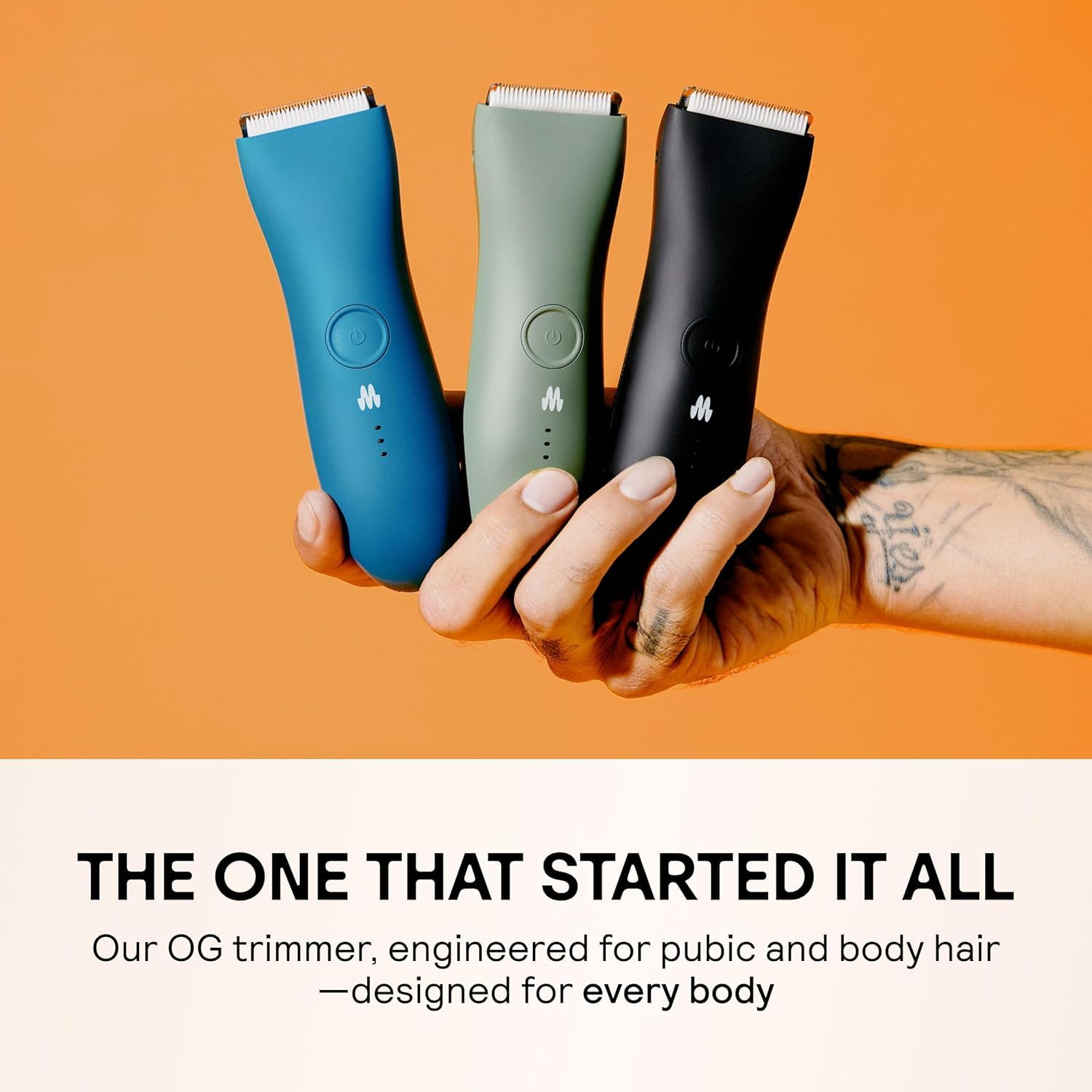 MERIDIAN The Trimmer Original - Body Hair Trimmer for Men, Electric Shaver for Pubic Hair, Chest, Legs & Bikini, Waterproof & Rechargeable, Sage - Image 9