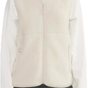 Hixiaohe Sherpa Fleece Vest for Women Trendy Warm Sleeveless Vests Jacket Lightweight Zip Coats with Pockets Fall Outerwear