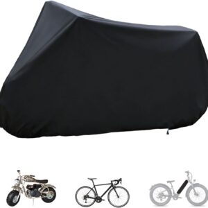 Waterproof Bike Cover for 2 or 3 Bikes Outdoor Storage, 2XL Bicycle Transportation or Travel Covers– Rain/Snow/Dust Resistant Cover for Mountain, Ebike or Motorcycle