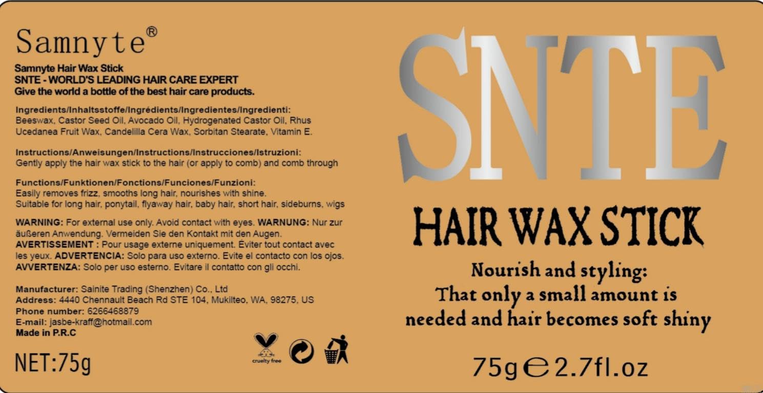 Samnyte Hair Wax Stick, Gel Tamer for Flyaways, Nourishing Slick Stick Pomade for Women & Kids, Slick Back & Styling Cream, Hair Styling Accessories for Teen Girls Gifts, 2.7 Fl Oz | Nourishing - Image 8
