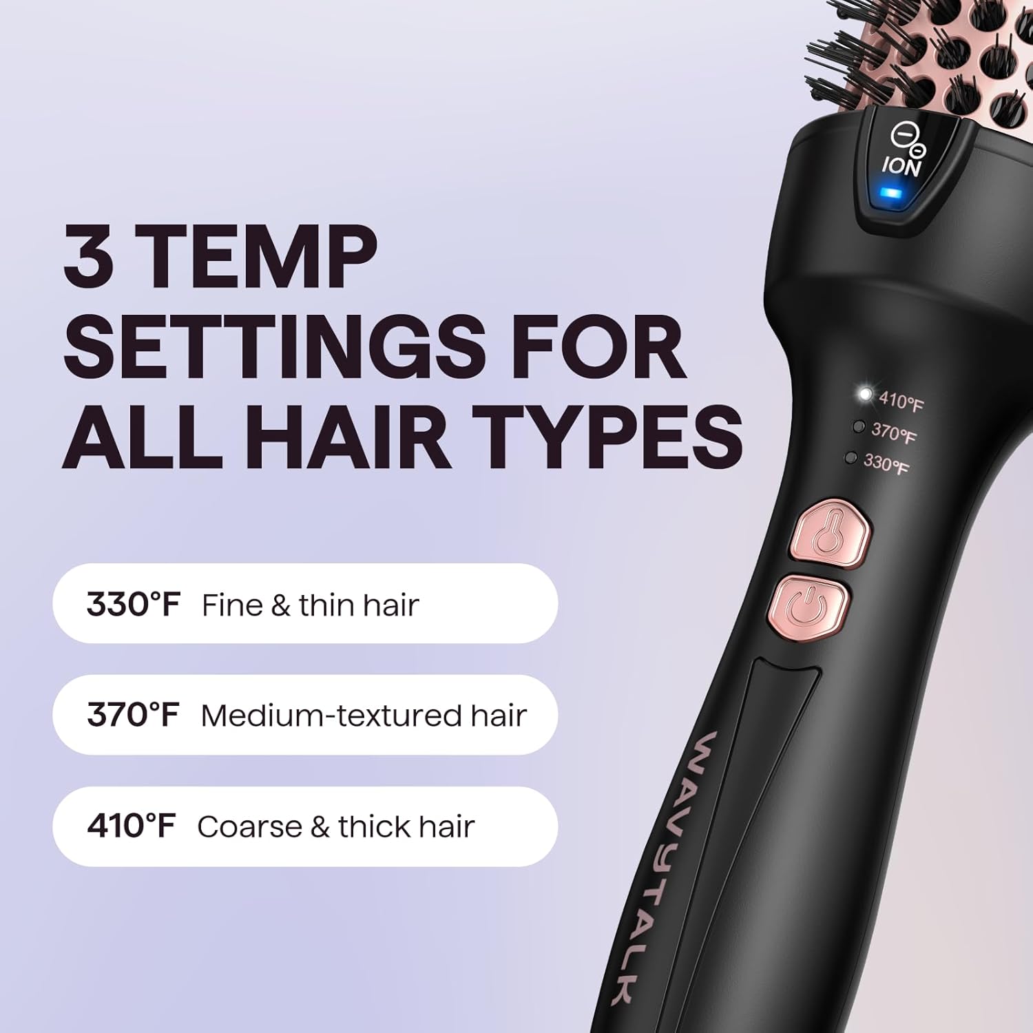 Wavytalk Updated Version Thermal Brush for Blowout Look, Blowout Express 1.5 Inch Ionic Thermal Round Brush Makes Hair Smoother Get Natural Curls, Dual Voltage, Easy to Use - Image 8