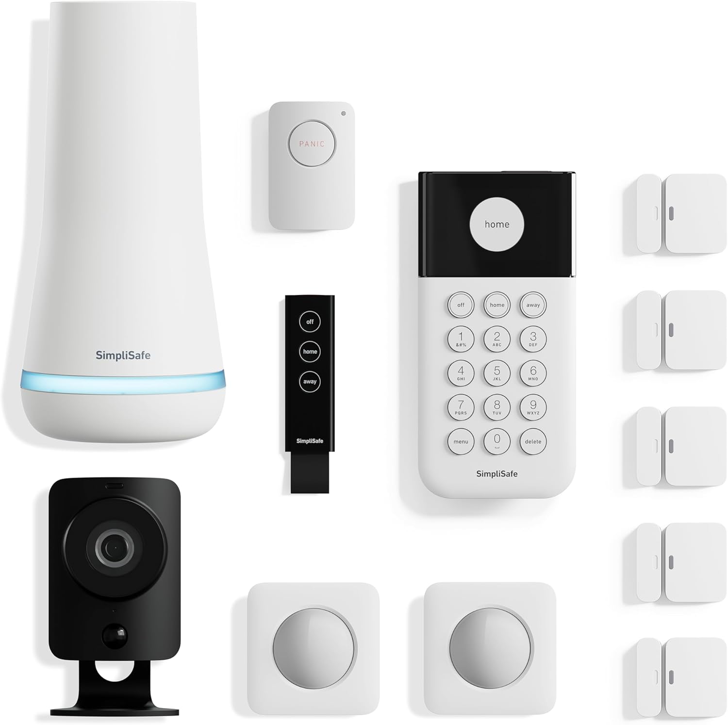 SimpliSafe 12 Piece Wireless Home Security System w/HD Camera – Optional 24/7 Professional Monitoring – No Contract – Compatible with Alexa and Google Assistant, White SimpliSafe 12 Piece Wireless Home Security System w/HD Camera – Optional 24/7 Professional Monitoring – No Contract – Compatible with Alexa and Google Assistant, White