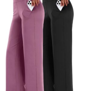 CADMUS Thick Yoga Pants for Women Wide Leg Trousers High Waist Stretch Casual Lounge