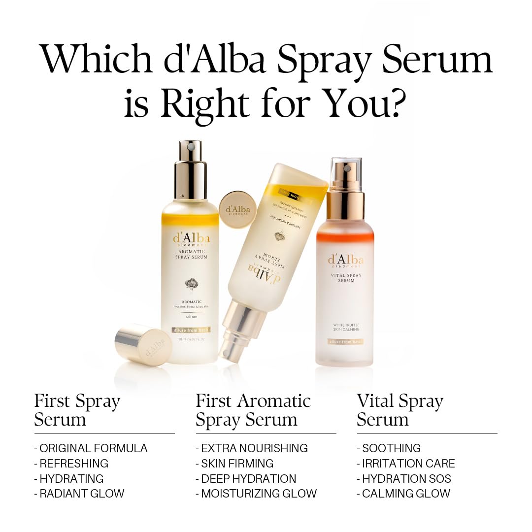d'alba Piedmont Italian White Truffle First Aromatic Spray Serum, Fragrant VEGAN Glowy Antioxidant Face Mist, Deep Hydration Skin Firmness, Korean Skin Care (4.05 fl.oz) - Image 9