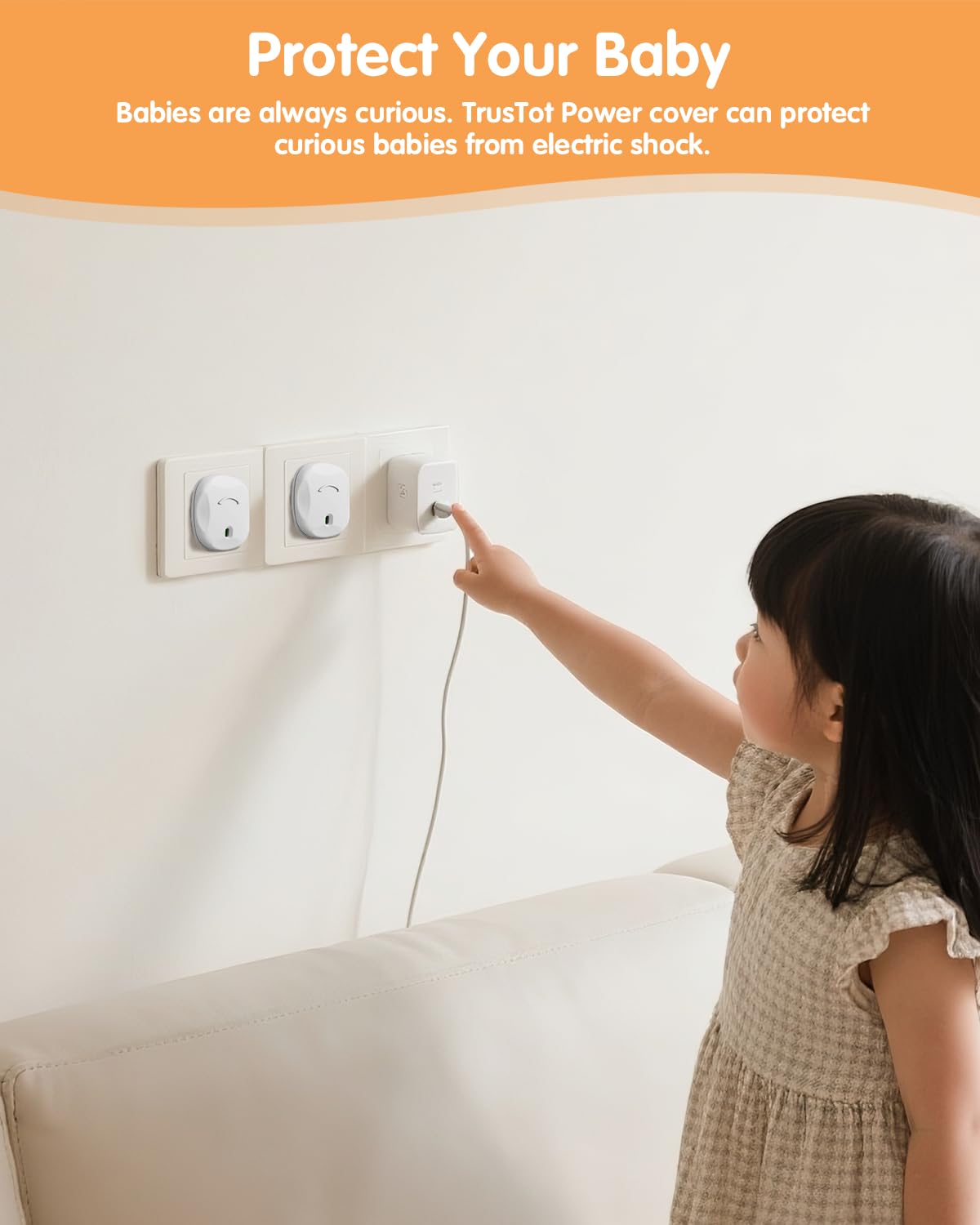 Outlet Covers Baby Proofing, 24 Pack Plug Covers Baby Proofing, Outlet Plug Covers for US 3-Prong to Prevent Electric Shock, Outlet Covers for Home, Office, School, Toddlers & Babies, White - Image 5