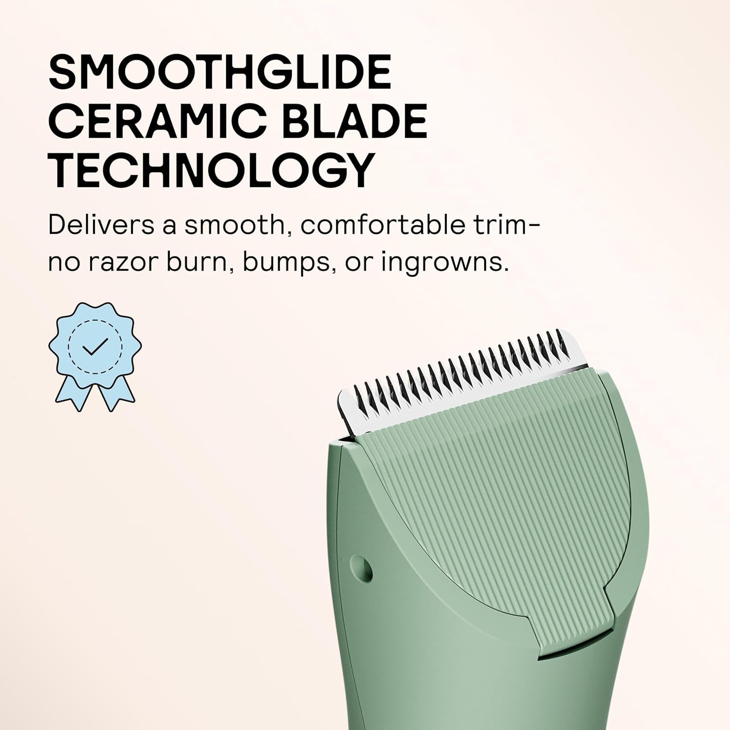 MERIDIAN The Trimmer Original - Body Hair Trimmer for Men, Electric Shaver for Pubic Hair, Chest, Legs & Bikini, Waterproof & Rechargeable, Sage - Image 6