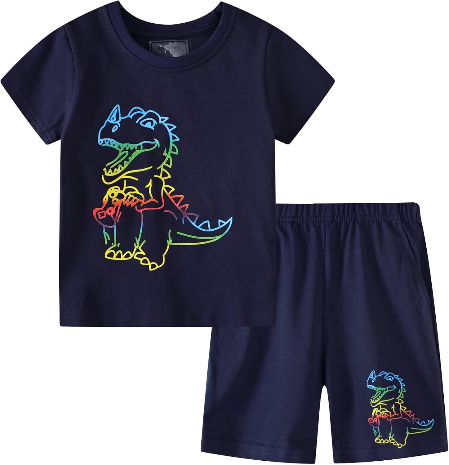 Boy Summer Clothes Toddler Outfits Kids Cotton Short Sleeve Shirt Shorts Set 2-7 Years - Image 3