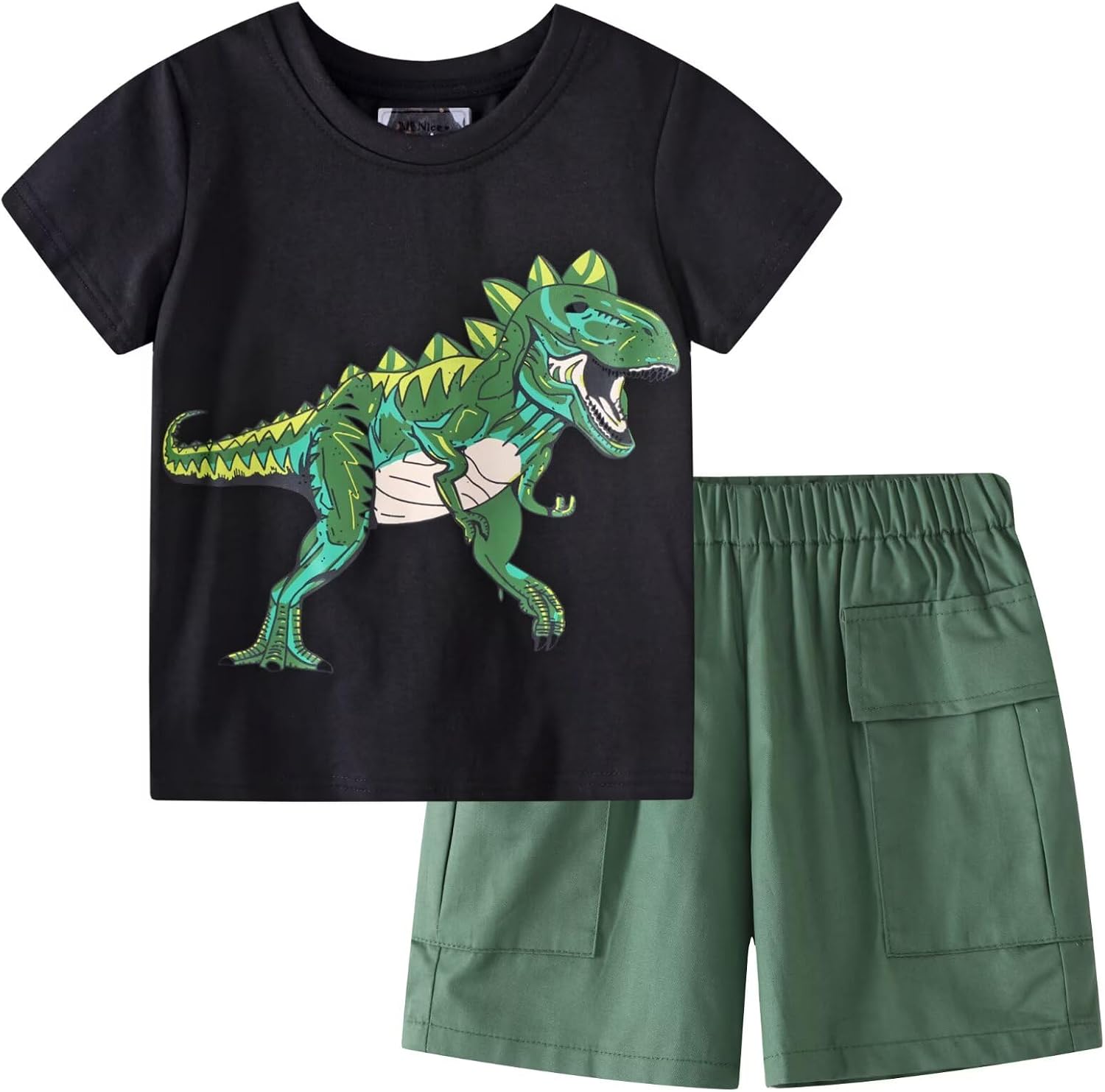 Boy Summer Clothes Toddler Outfits Kids Cotton Short Sleeve Shirt Shorts Set 2-7 Years - Image 4