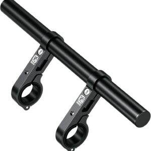 BRCOVAN Aluminum Alloy Handlebar Extender Extensions with 11.81” Long Cross Bar with Double Clamp Mounting Base Fit 0.875” / 1” / 1.125” / 1.26” Handlebars for Bike Bicycle Motorcycle Scooter ATV