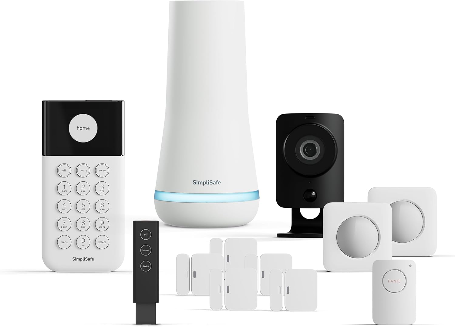 SimpliSafe 12 Piece Wireless Home Security System w/HD Camera - Optional 24/7 Professional Monitoring - No Contract - Compatible with Alexa and Google Assistant, White - Image 2