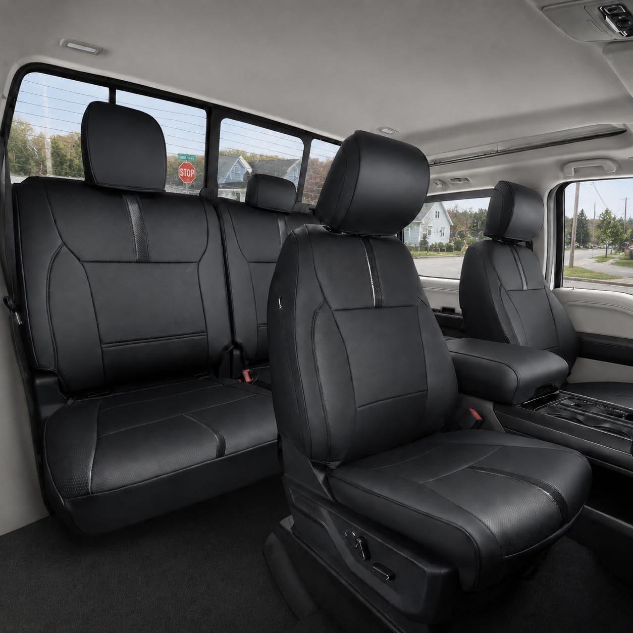 CreekT® Full Set Seat Covers for Ford F150 2015-2026, Waterproof Pickup Custom Fit Faux Leather Seat Covers for Ford F-150 Accessories 2021 2022 2023 2024 2025 2026 Super Crew/Crew Cab(XL,XLT) CreekT® Full Set Seat Covers for Ford F150 2015-2026, Waterproof Pickup Custom Fit Faux Leather Seat Covers for Ford F-150 Accessories 2021 2022 2023 2024 2025 2026 Super Crew/Crew Cab(XL,XLT)