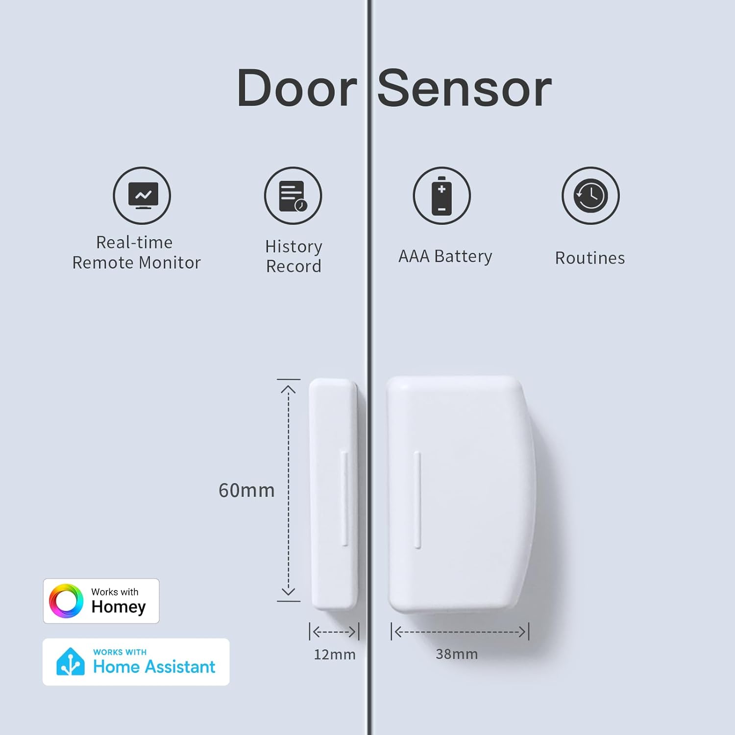 THIRDREALITY Zigbee Contact Sensor, Door and Window Monitor, Home Automation, Works with Home Assistant, SmartThings, Aeotec, Homey, Hubitat or Echo Devices with Build-in Zigbee Hub,hub Required - Image 2