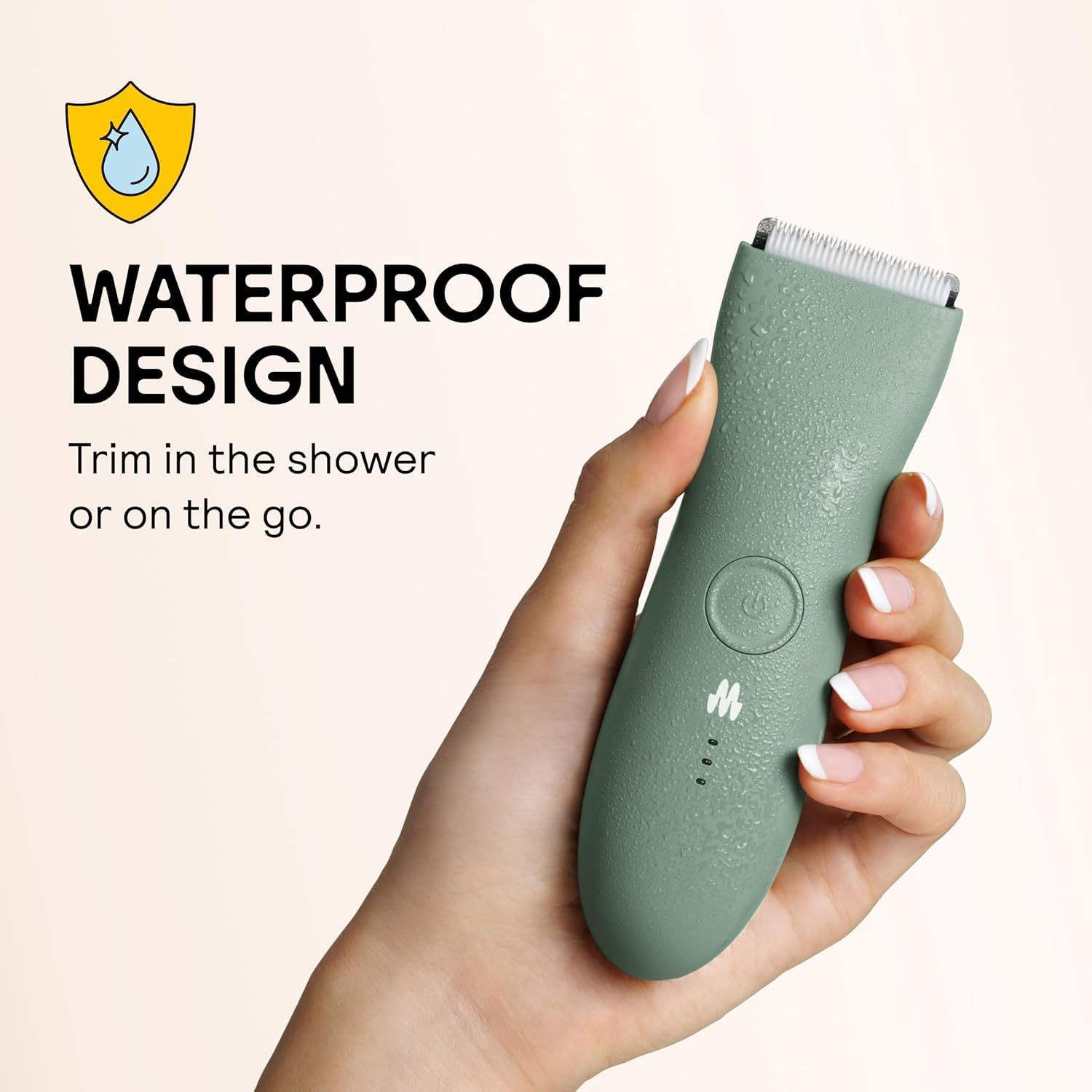 MERIDIAN The Trimmer Original - Body Hair Trimmer for Men, Electric Shaver for Pubic Hair, Chest, Legs & Bikini, Waterproof & Rechargeable, Sage - Image 5