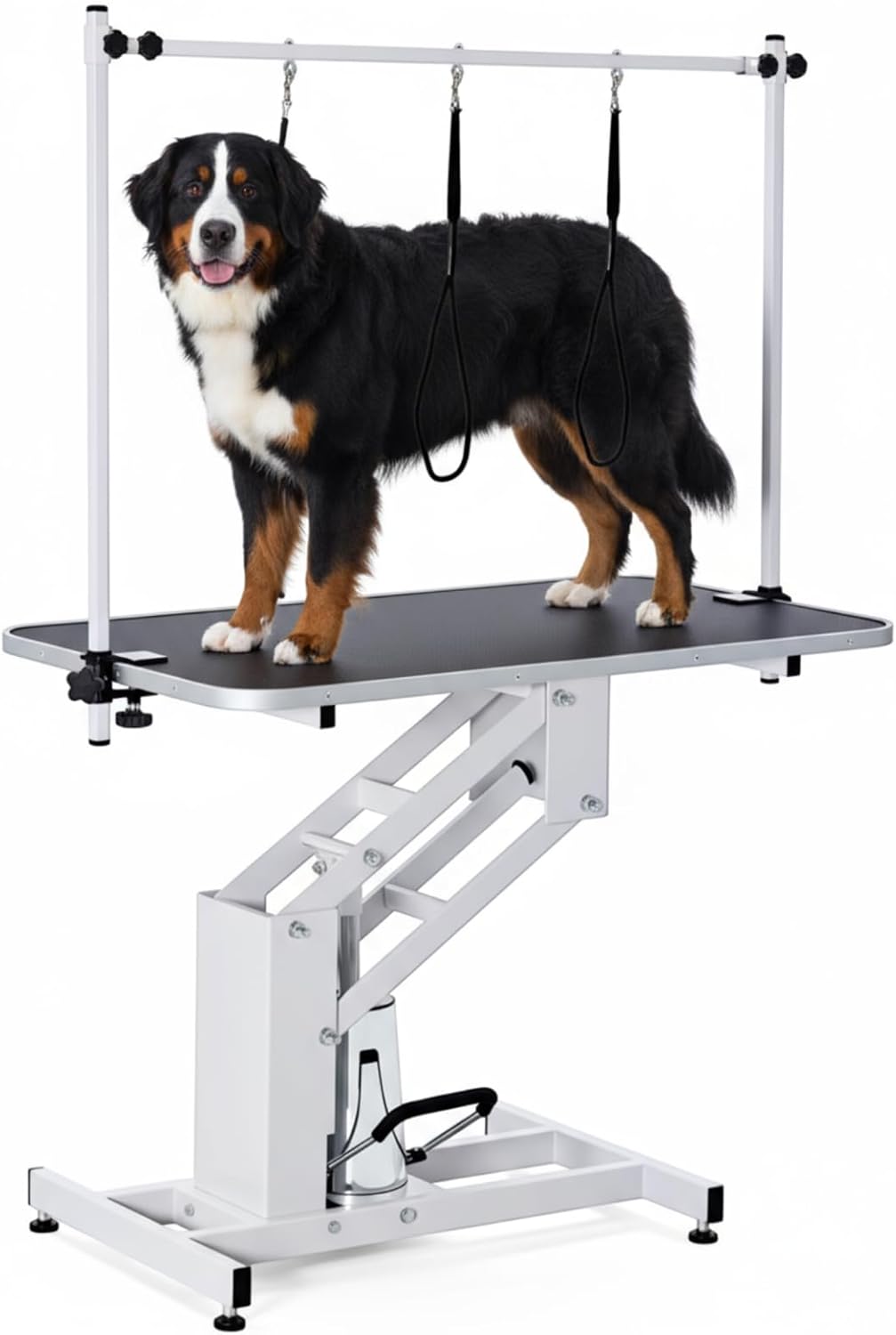 Garvee 43.3 in Hydraulic Pet Grooming Table, Professional Hydraulic Grooming Table w/Max 350 LBS Loading Capacity, 3 Adjsutable Nooses, Adjustable Height Range 22 in -39 in Garvee 43.3 in Hydraulic Pet Grooming Table, Professional Hydraulic Grooming Table w/Max 350 LBS Loading Capacity, 3 Adjsutable Nooses, Adjustable Height Range 22 in -39 in
