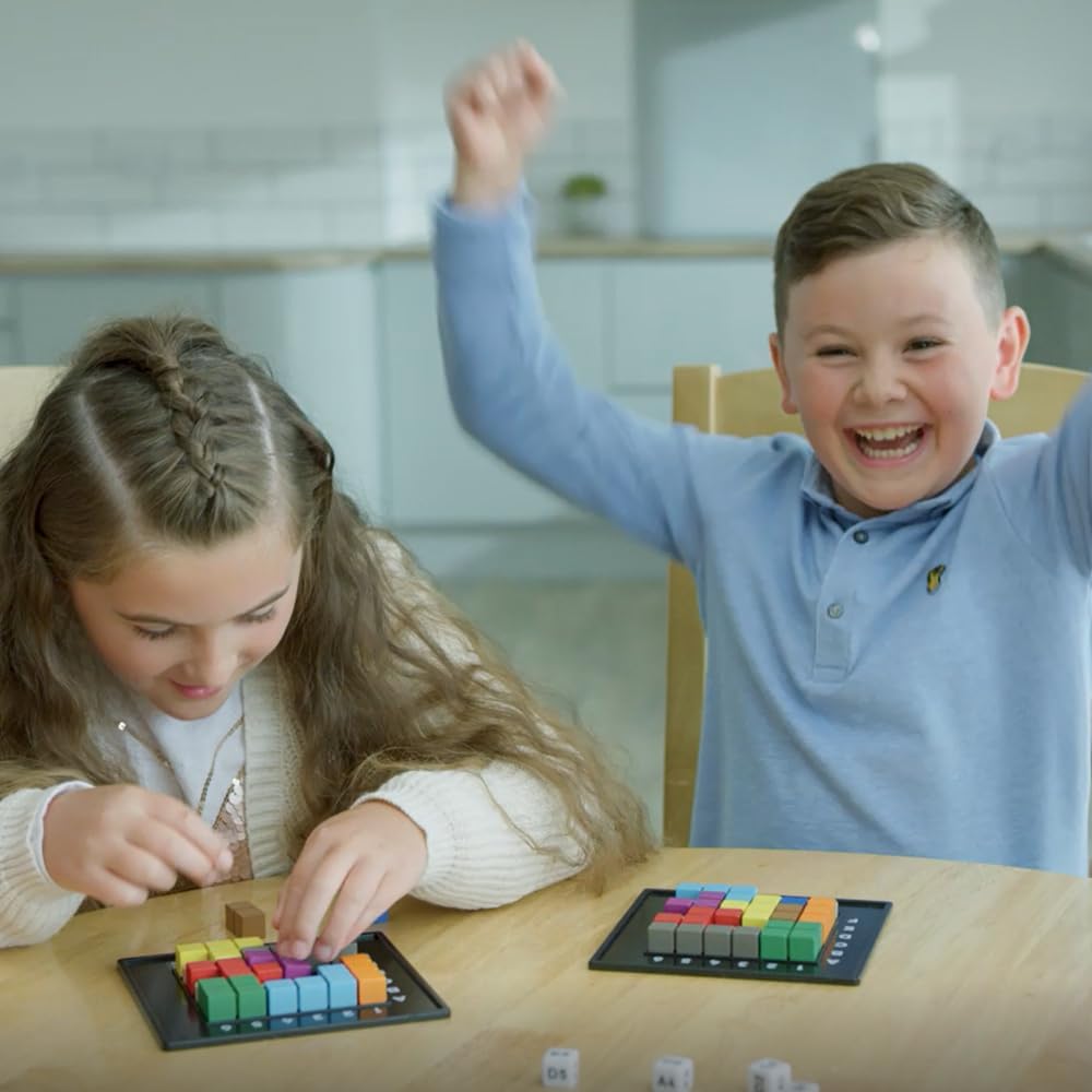 The Genius Square from The Happy Puzzle Company – Game of The Year Award Winner, 60000+ Solutions STEM Puzzle Game. Roll Dice, Race Your Opponent to Fill Grid with Different Shapes! - Image 7