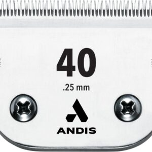 Andis 64076 UltraEdge Detachable Blade Size 40 – Carbon Steel Dog Clipper Blade, 1/100″ Cut Length, Ultra Close Precision Grooming