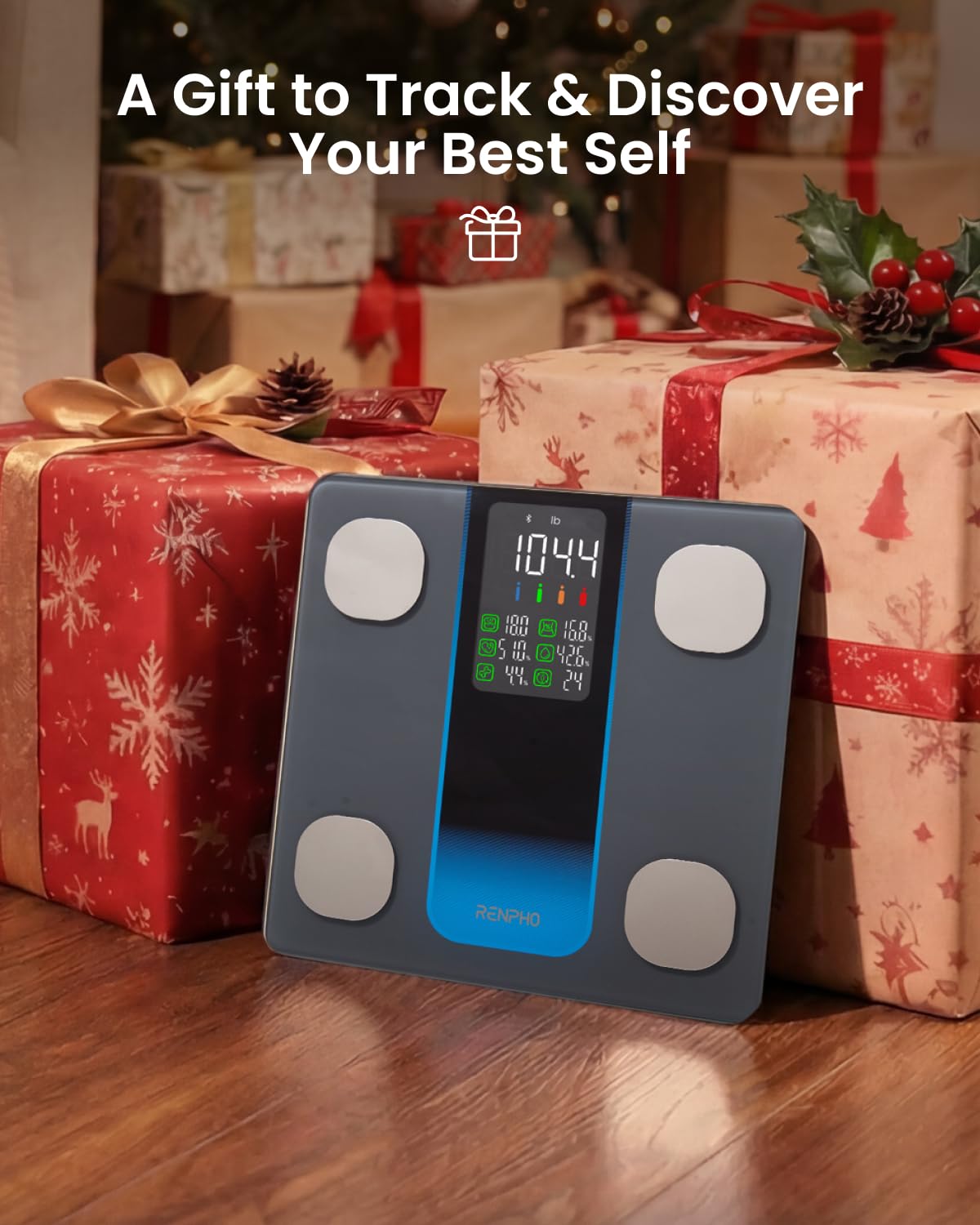 RENPHO Smart Scale for Body Weight, Weight Scale with 7-in-1 Large Display for BMI, Body Fat, Muscle Mass, 13 Body Composition, High Accurate Bluetooth Scale, 500lbs, 11.8", Elis 2XL - Image 7