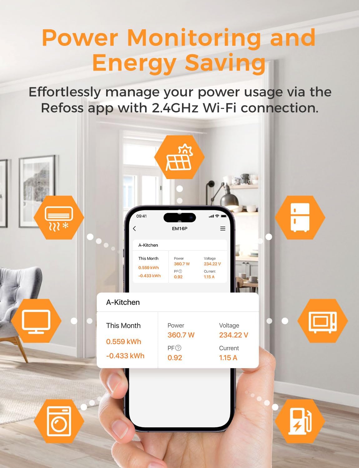 Refoss Smart Home Energy Monitor, Native Open API & Web UI (No Cloud Required), Real Time Electricity Usage Monitor, Power Consumption Meter Works with Home Assistant & MQTT, Solar Net Metering, ETL - Image 6