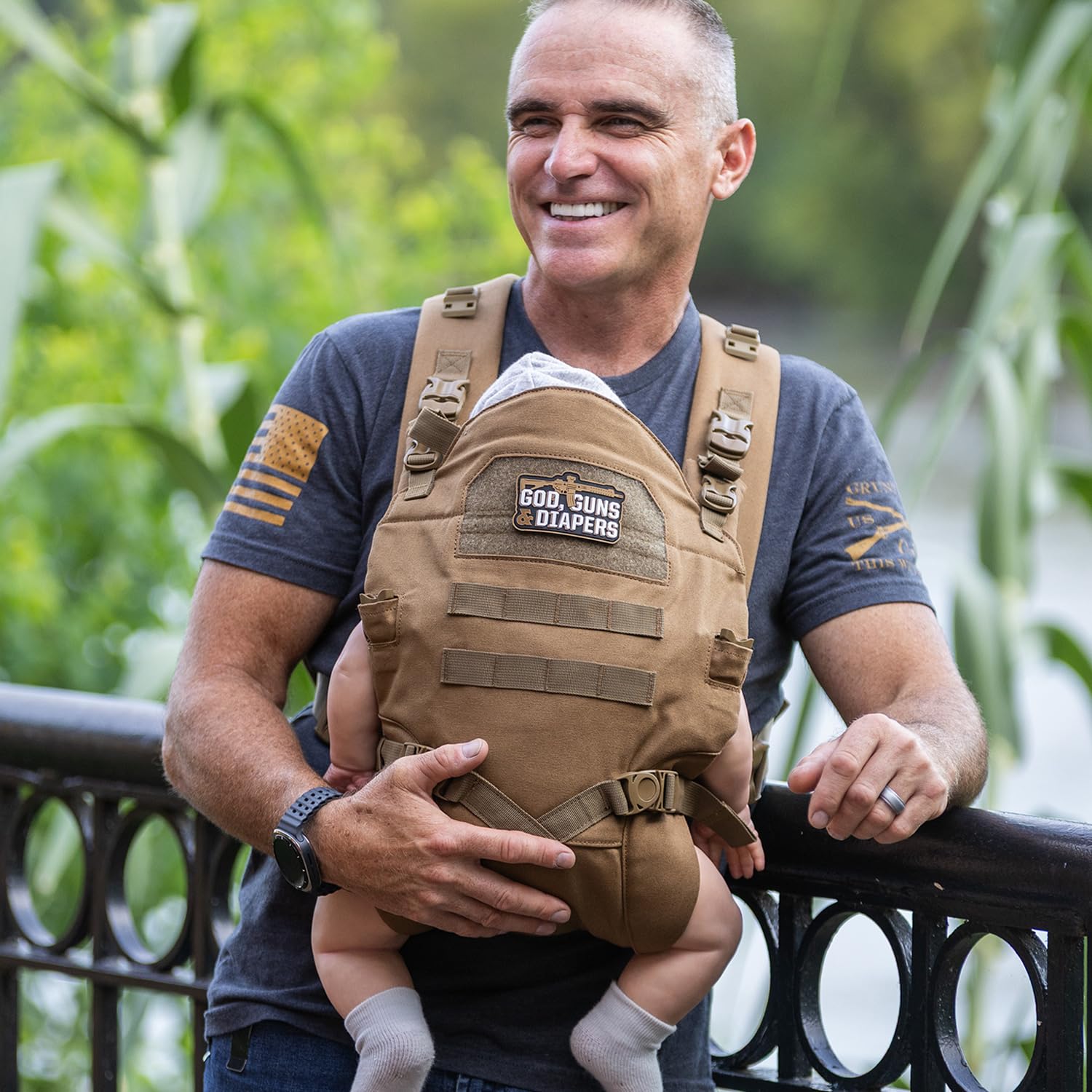 Tactical Baby Gear Tactical Baby Carrier for Dads – Ergonomic, Hip Healthy & Comfortable for Infants and Toddlers (8–33 lbs) (Coyote Brown) - Image 10
