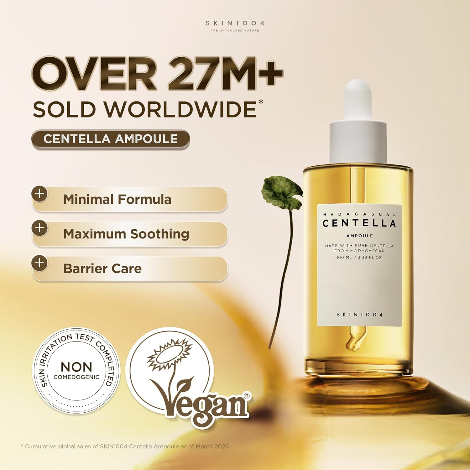 SKIN1004 Madagascar Centella Ampoule, Korean Face Serum with Centella Asiatica for Hydrating & Moisturizing Care, Soothing Facial Serum for Skin Balance and Glow, Korean Skin Care, 3.38 fl.oz / 100 ml - Image 2