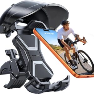 JOYROOM Bike Phone Holder Mount [Avoid Glare][Full Silicone Protection] Phone Mount for Electric Scooter Ebike Bicycle Handlebar iPhone Bike Accessories for Men Compatible Phone Under 4.7-7″