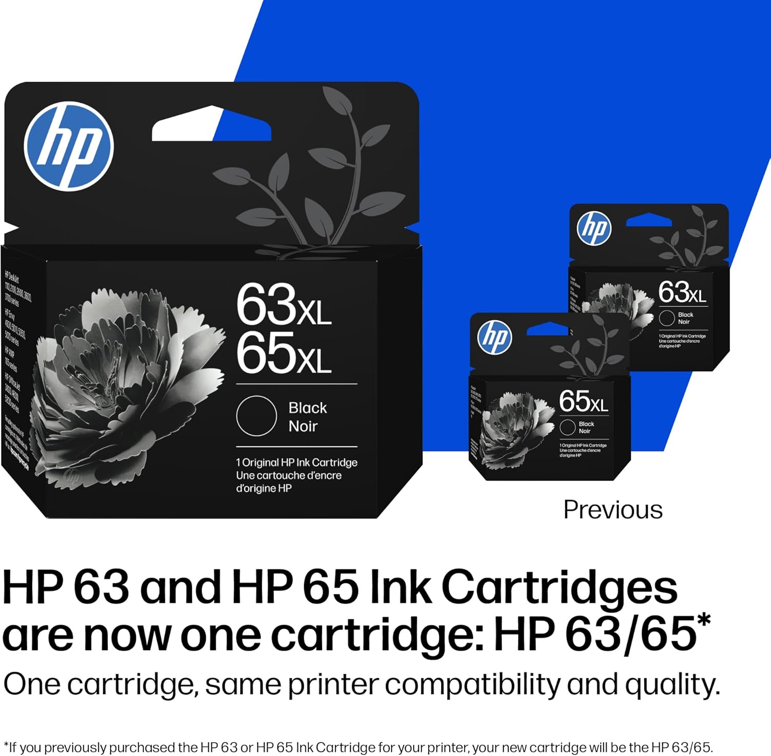 HP 63XL 65XL Black High-Yield Ink Cartridge | Works AMP; DeskJet 1100, 2100, 2600, 3600; Envy 4500, 5000; OfficeJet 3800, 4600, 5200 Series | B7RT5AN Works with Both 63 and 65 Ink - Image 3