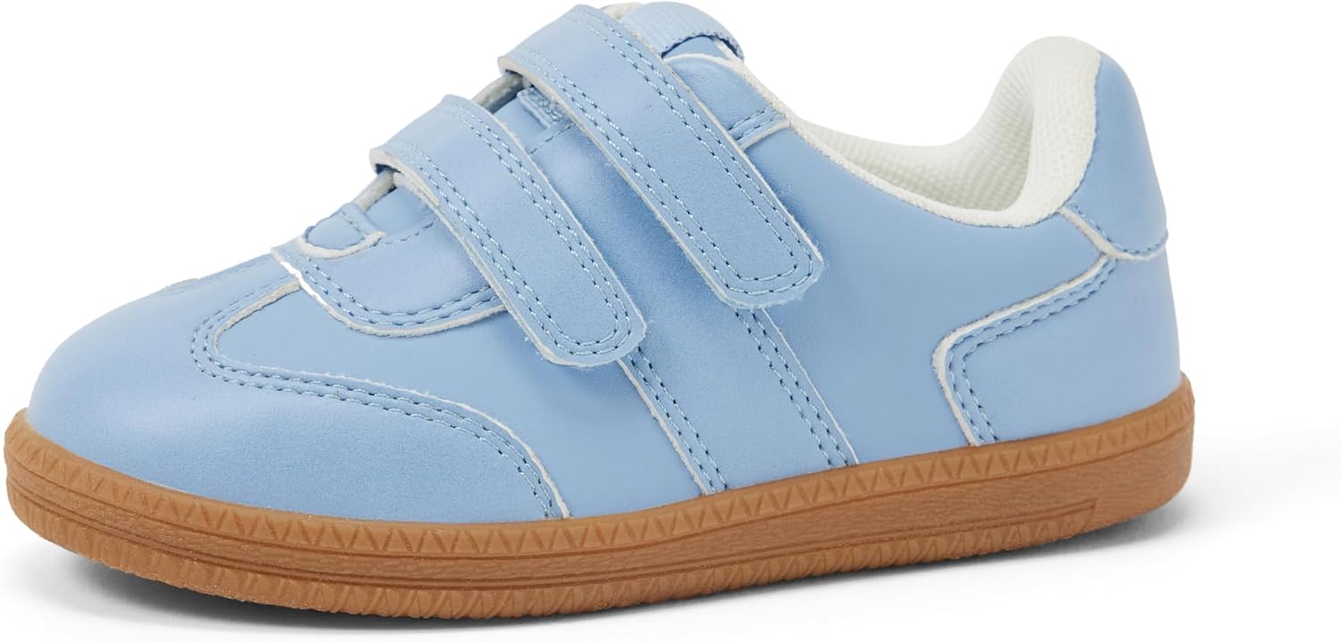 Amazon Essentials x Sofia Grainge Unisex Kids and Toddlers' Hook and Loop Sneakers with Rubber Sole