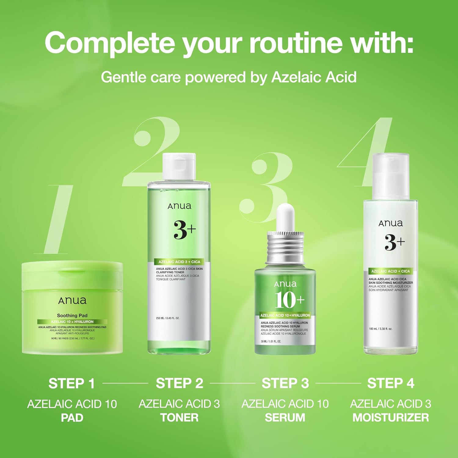 Anua Azelaic Acid 10 Hyaluron Redness Soothing Serum, Facial Serum for Blemish-Prone & Oily-Prone Skin, Lightweight & Hydrating Blemish Care, Hyaluronic Acid, Korean Skincare, 1.01 fl oz. - Image 9