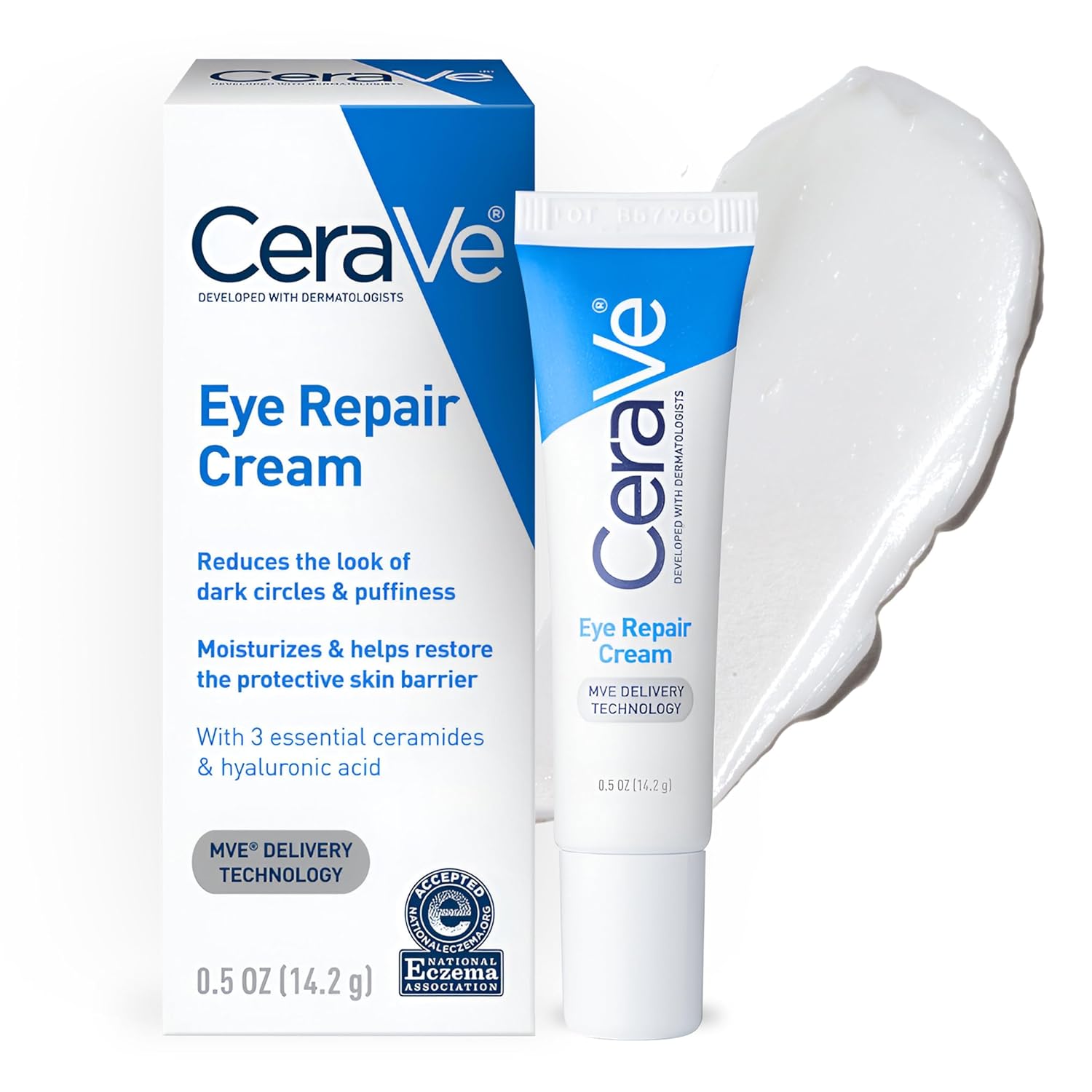 CeraVe Eye Repair Cream, Under Eye Cream For Puffiness And Bags Under Eyes, Hyaluronic Acid + Niacinamide + Marine Botanical Complex, Oil Free & Opthalmologist Tested CeraVe Eye Repair Cream, Under Eye Cream For Puffiness And Bags Under Eyes, Hyaluronic Acid + Niacinamide + Marine Botanical Complex, Oil Free & Opthalmologist Tested