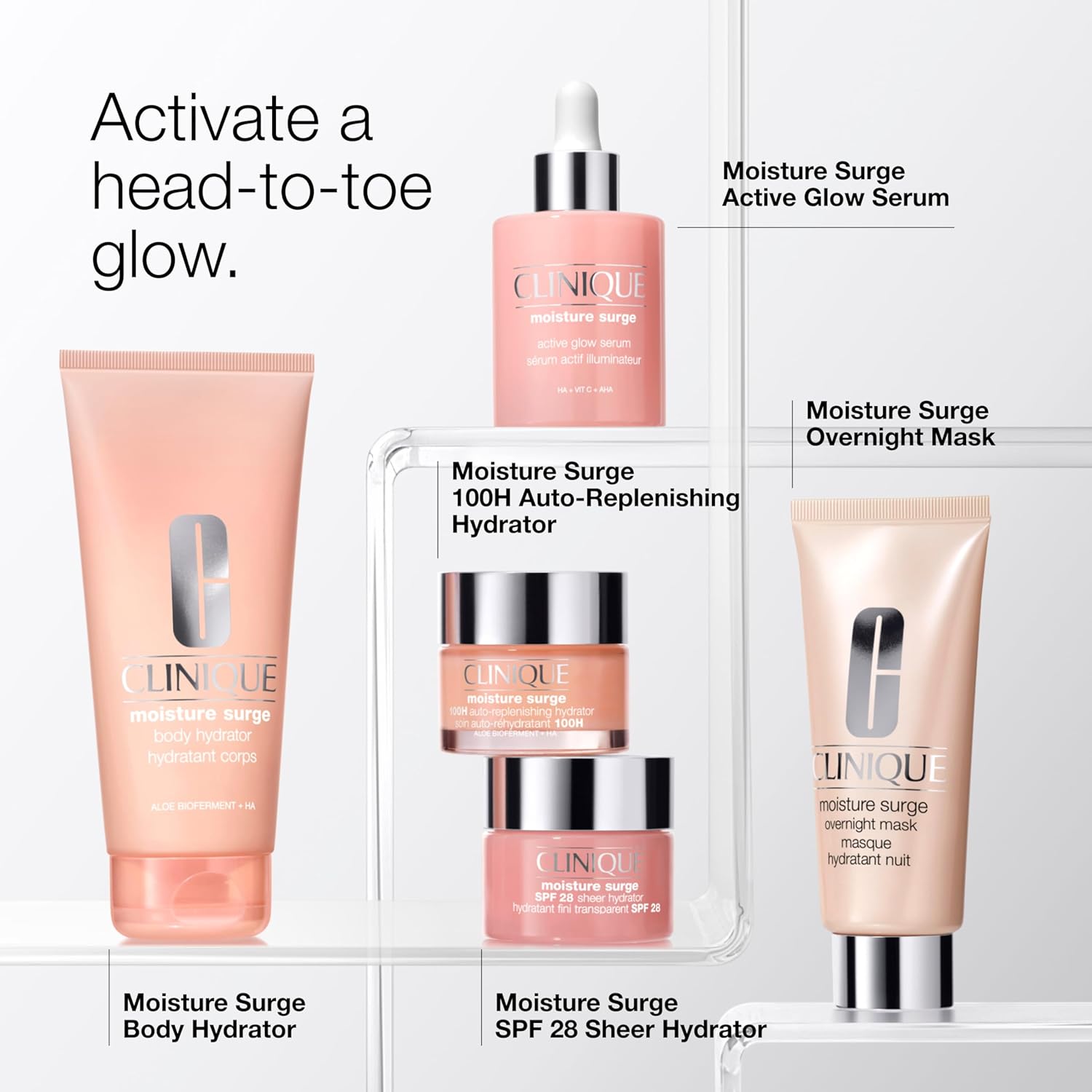 Clinique Moisture Surge Broad Spectrum SPF 28 Sheer Hydrator Face Moisturizer With Hyaluronic Acid, Aloe Bioferment + Provitamin D | Hydrating + Protecting - Image 8