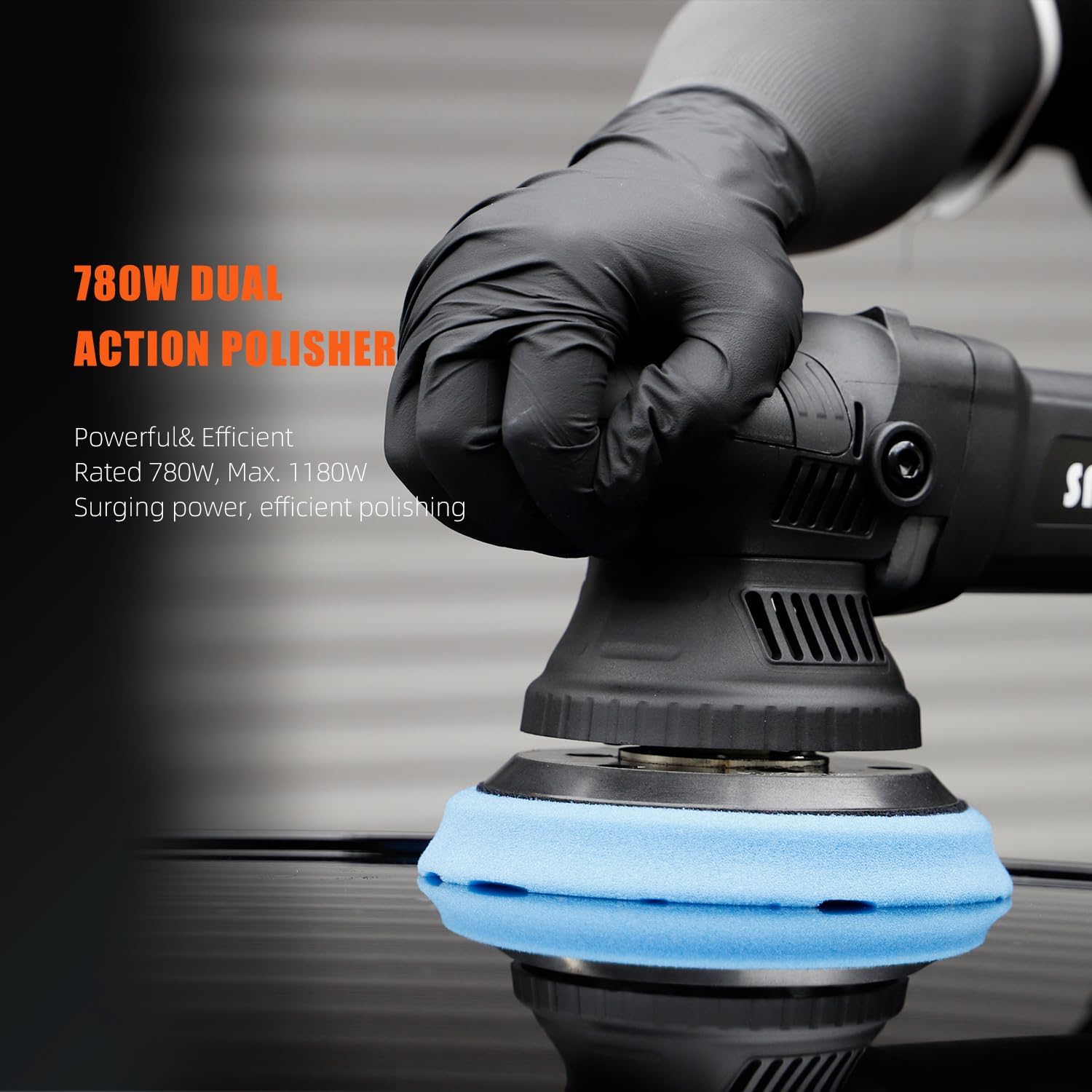 Buffer Polisher, SPTA 5-Inch 125mm Dual Action Random Orbital Car Polisher,Car Detailing Kit, 4Pcs 5inch & 4Pcs 6Inch Polishing Pad,Packing Bag for Car Polishing and Waxing--DAPSET-US - Image 7