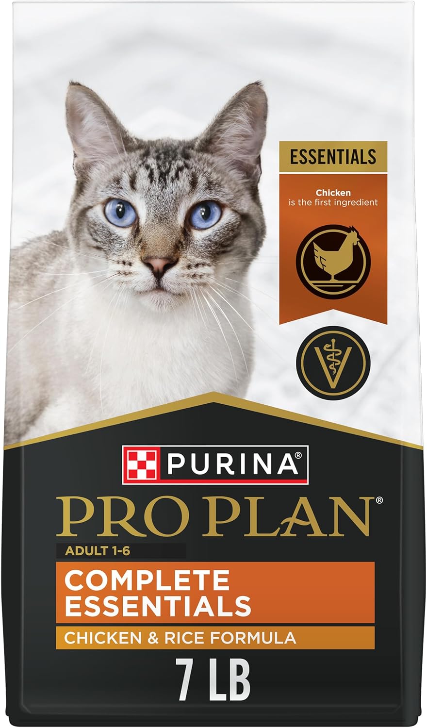 Purina Pro Plan High Protein Cat Food With Probiotics for Cats, Chicken and Rice Formula - 7 lb. Bag