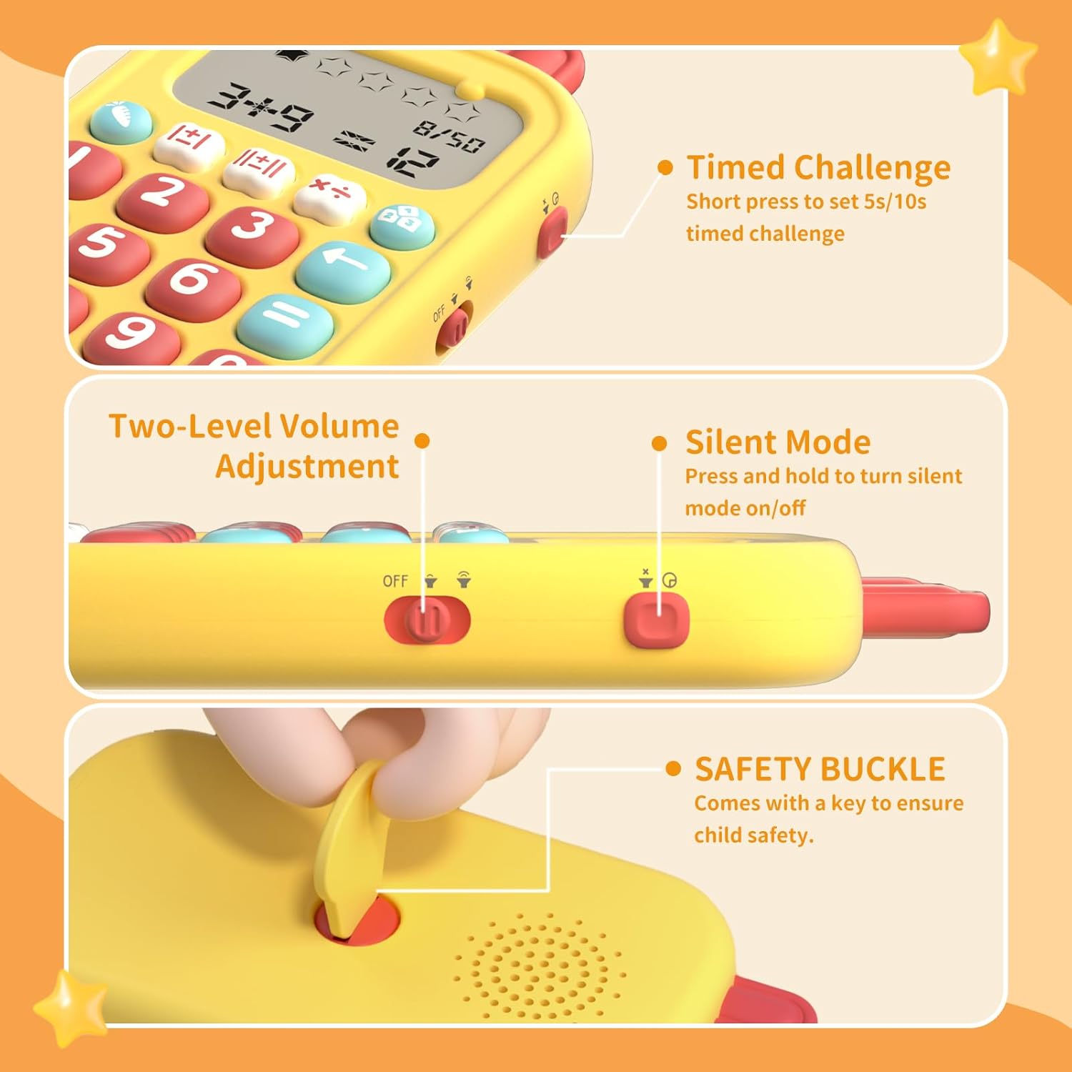 alilo Math Games for Kids Ages 5-12, Portable Math Toys for Practicing Addition, Subtraction, Multiplication and Division, Fun Educational Toy with 5 Modes, 19 Math Games, and 50K Math Questions - Image 7