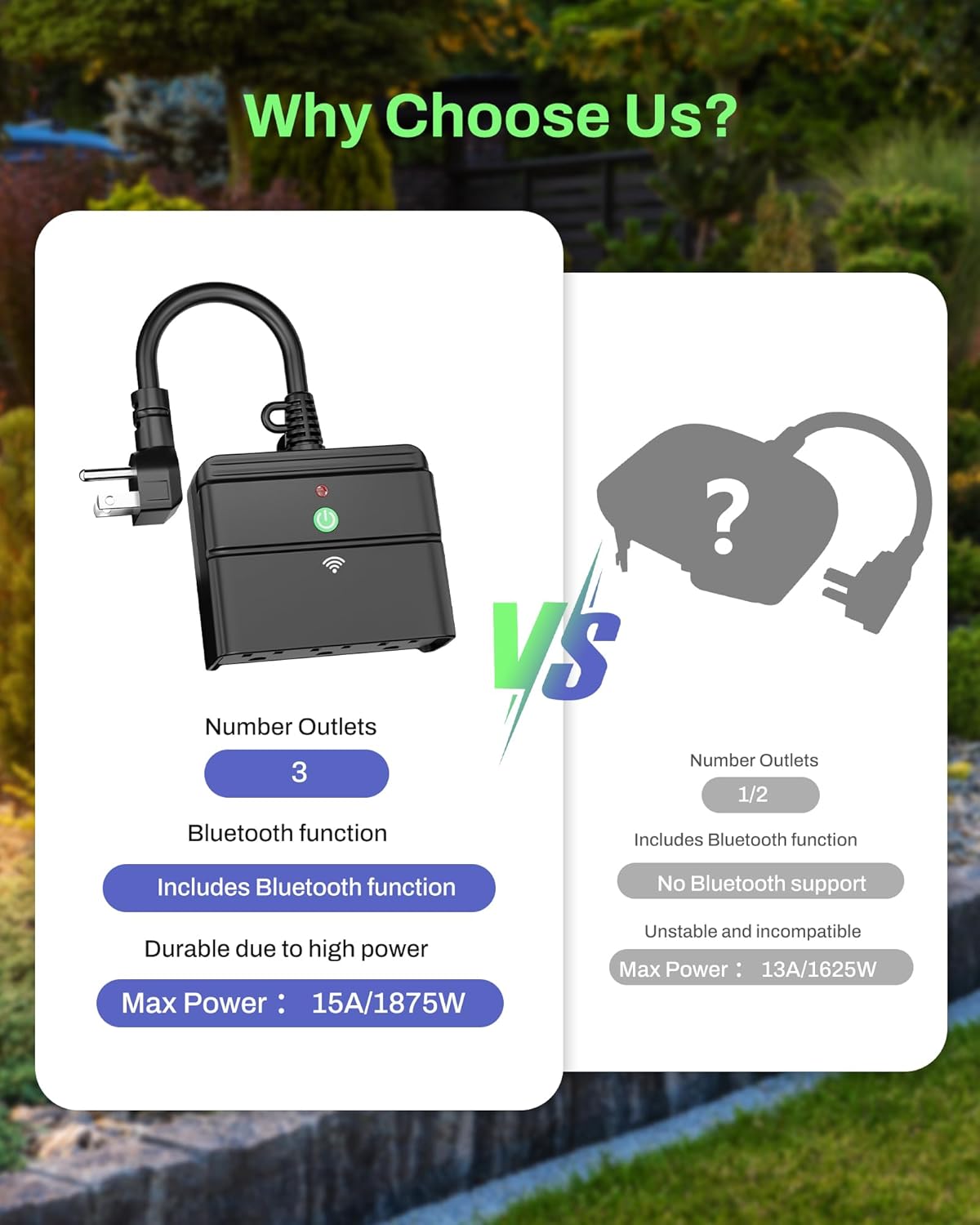 BN-LINK Smart WiFi Heavy Duty Outdoor Outlet, Timer and Countdown Function, No Hub Required for Outdoor Lights, Compatible with Alexa and Google Assistant (Outdoor) 2.4 GHz Network only - Image 6