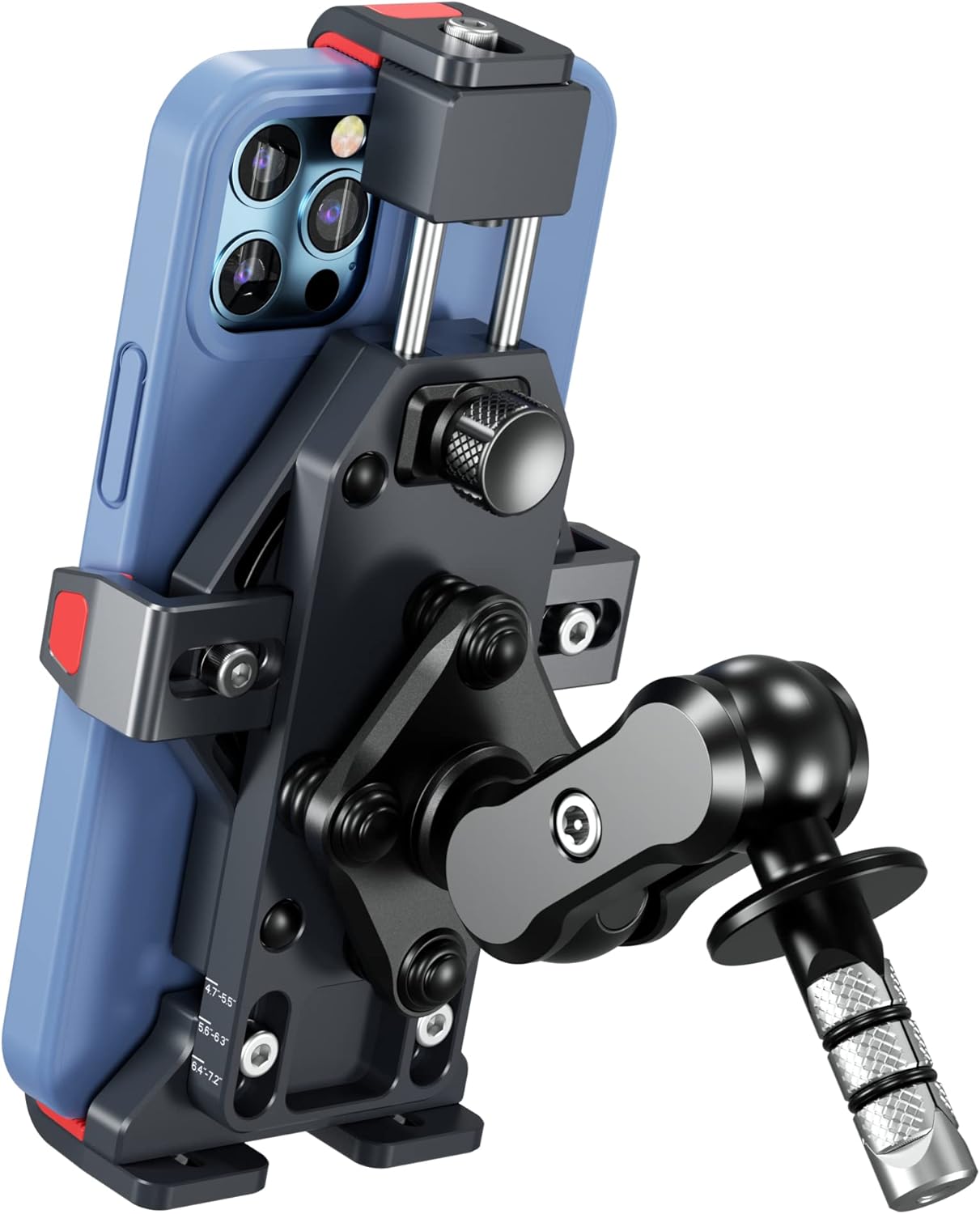 BRCOVAN Metal Anti-Theft Motorcycle Fork Stem Phone Mount Holder with Vibration Dampener & Secure Lock, Aluminum Alloy, Adjustable Size, Big Phone Friendly, Fit 4.7” – 7.2” Cellphone BRCOVAN Metal Anti-Theft Motorcycle Fork Stem Phone Mount Holder with Vibration Dampener & Secure Lock, Aluminum Alloy, Adjustable Size, Big Phone Friendly, Fit 4.7” – 7.2” Cellphone